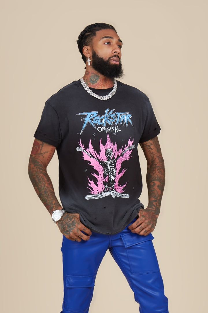 Gaston Black Graphic T-Shirt sold by Rockstar Original product image thumbnail 2