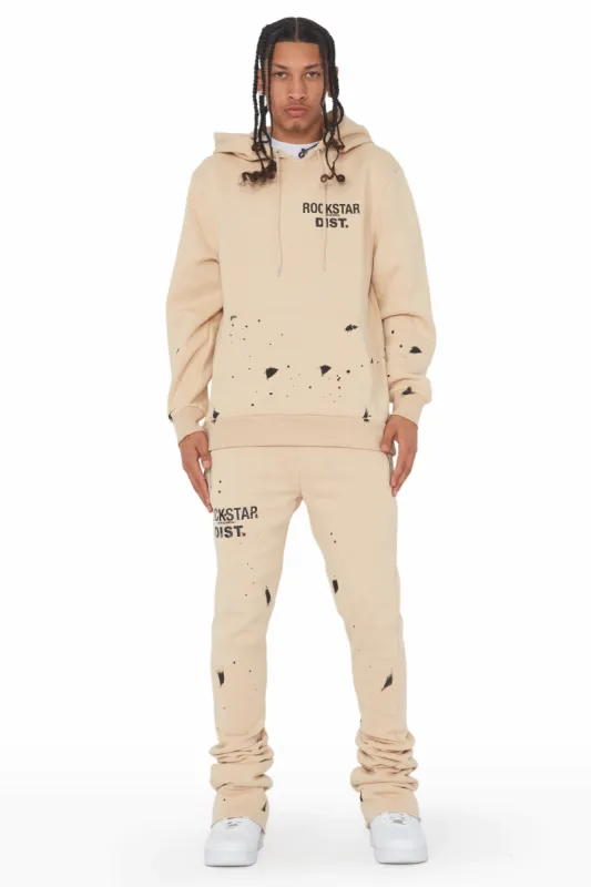 Raffer Tan Hoodie/Stacked Flare Pant Set sold by Rockstar Original