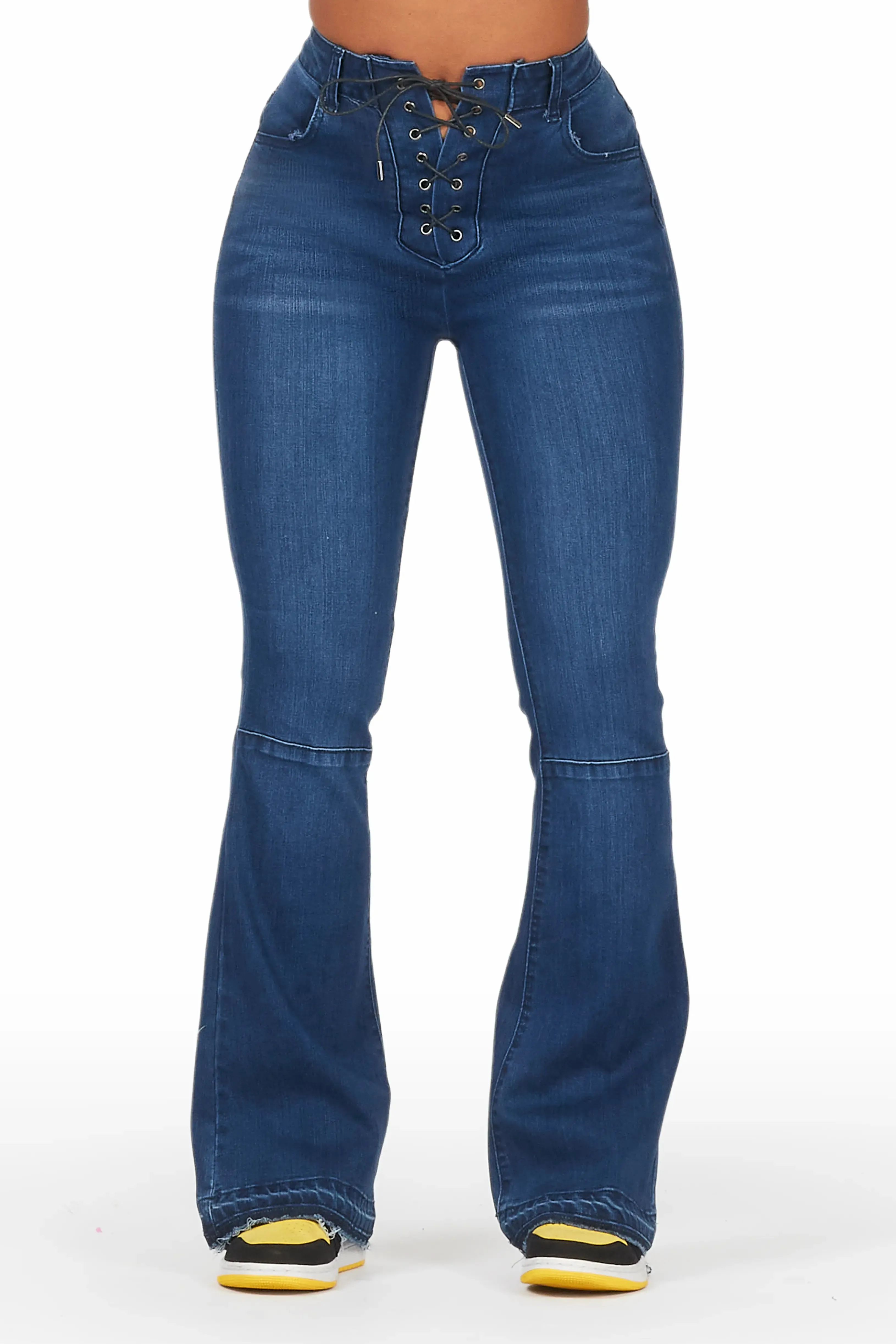 Takesha Dark Wash Flare Jean sold by Rockstar Original