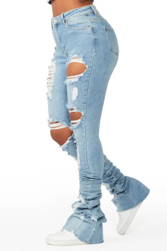 Arianna Light Wash Super Stacked Jean sold by Rockstar Original