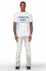Garrick Grey Painter Stacked Flare Jean sold by Rockstar Original