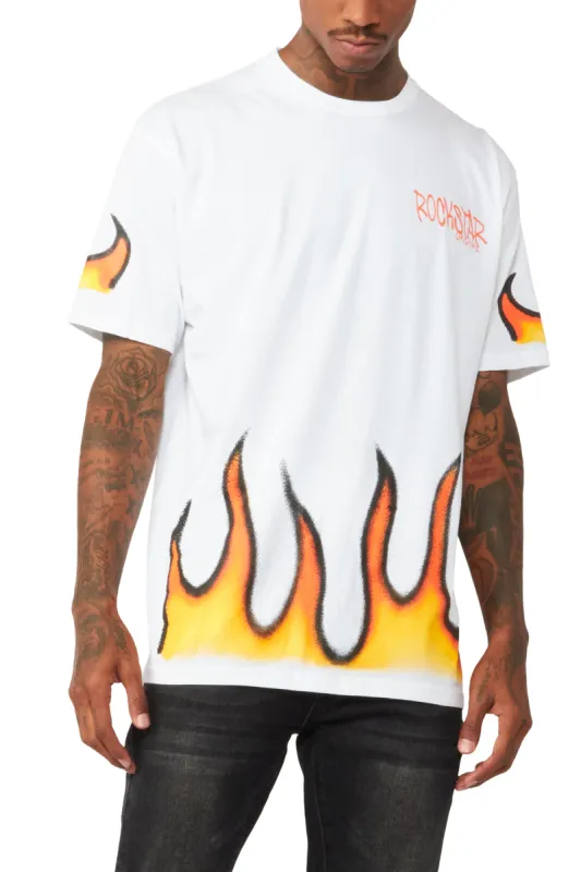 Leporche White Graphic T-Shirt made by Rockstar Original