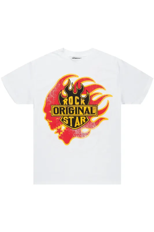 Laila White Oversized T-Shirt sold by Rockstar Original