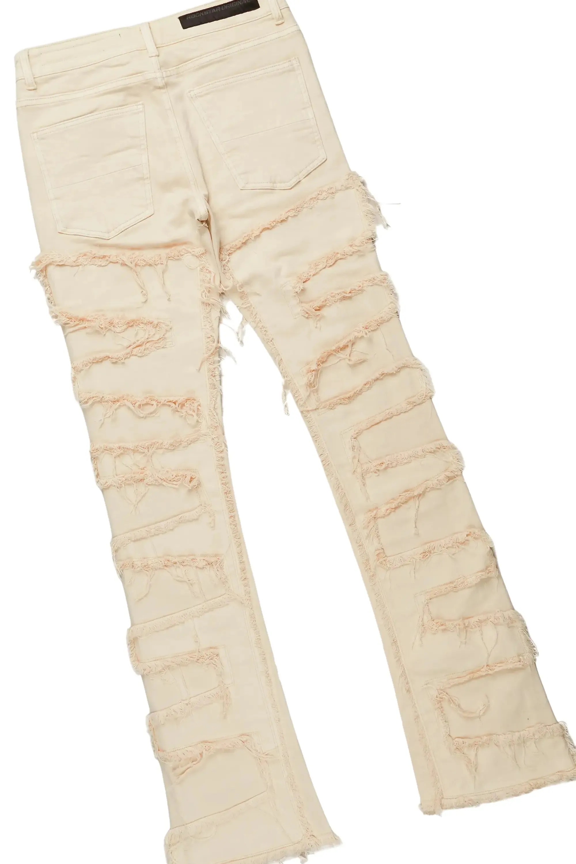 Lake White T-Shirt & Shake Beige Stacked Flare Jean Bundle sold by Rockstar Original product image thumbnail 5