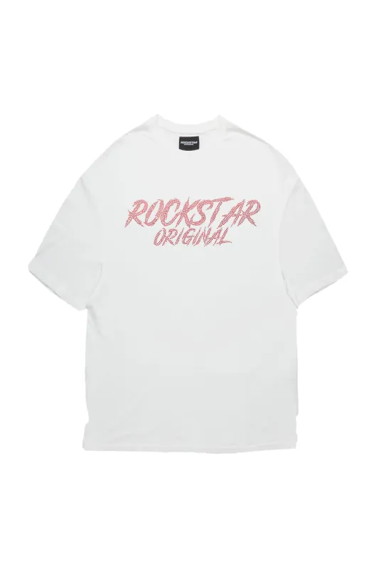 Cato Oversized White Crystal T-Shirt sold by Rockstar Original