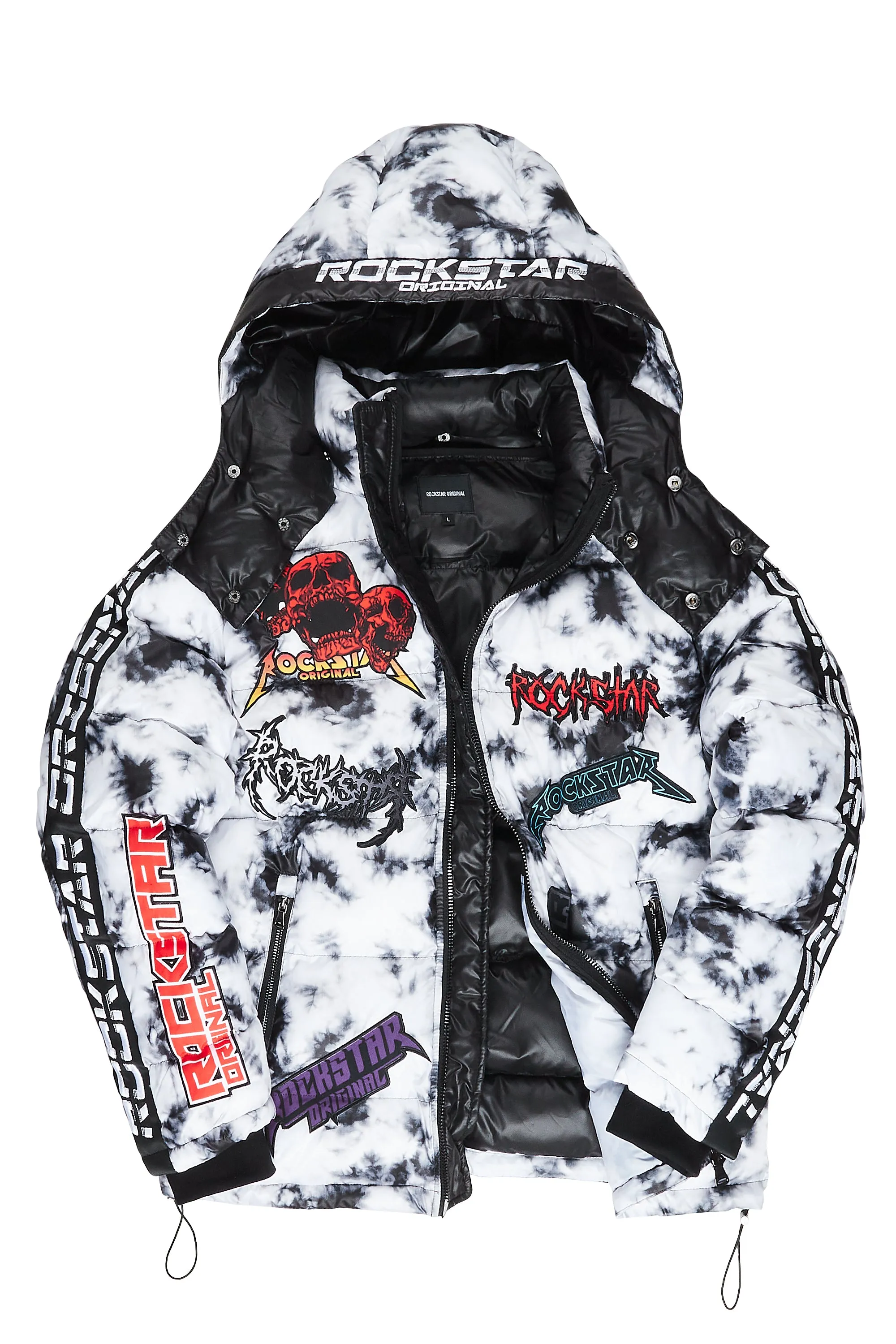 Giovan Puffer Jacket- Blk/Wht sold by Rockstar Original