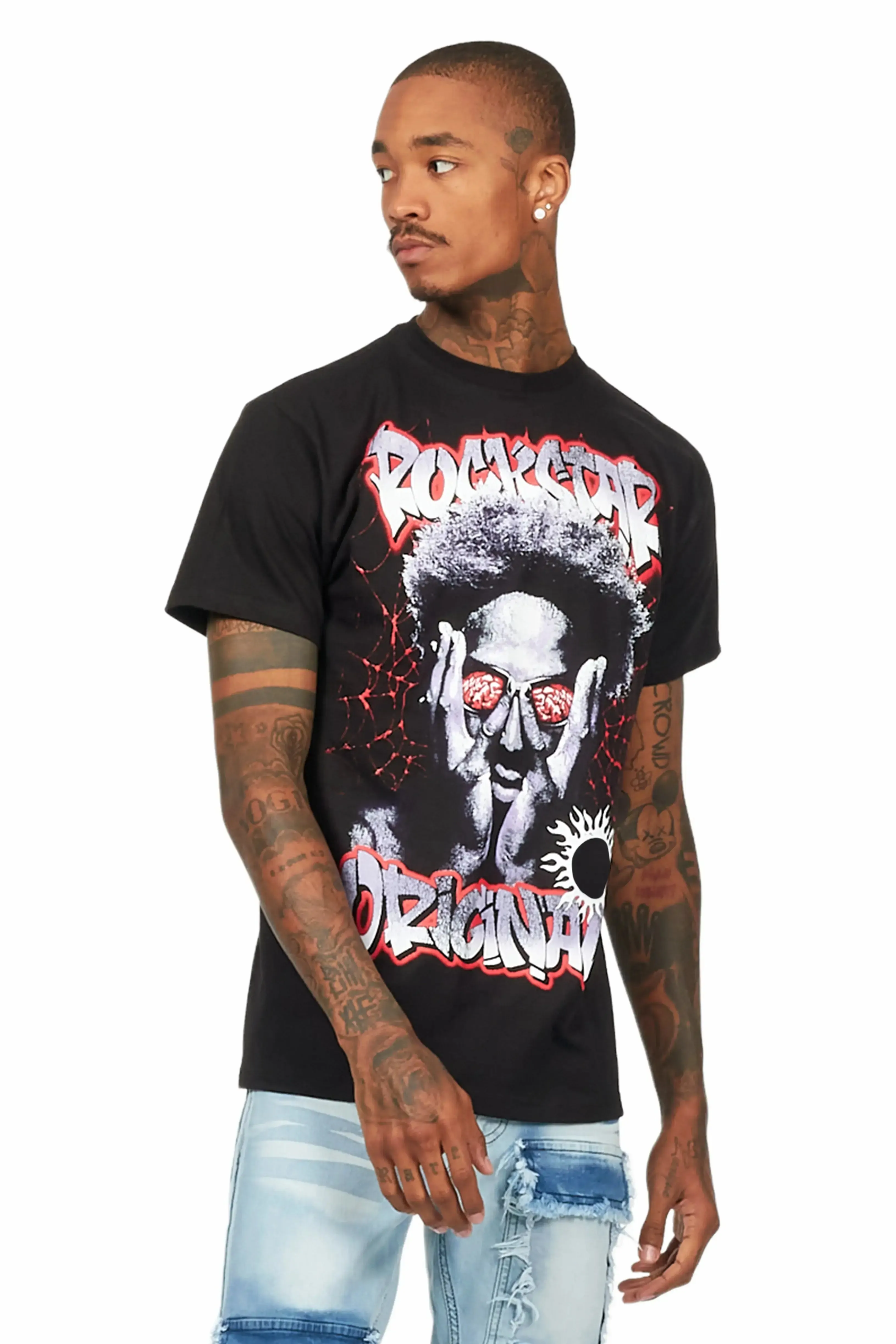 Acke Black Graphic T-Shirt sold by Rockstar Original product image thumbnail 4