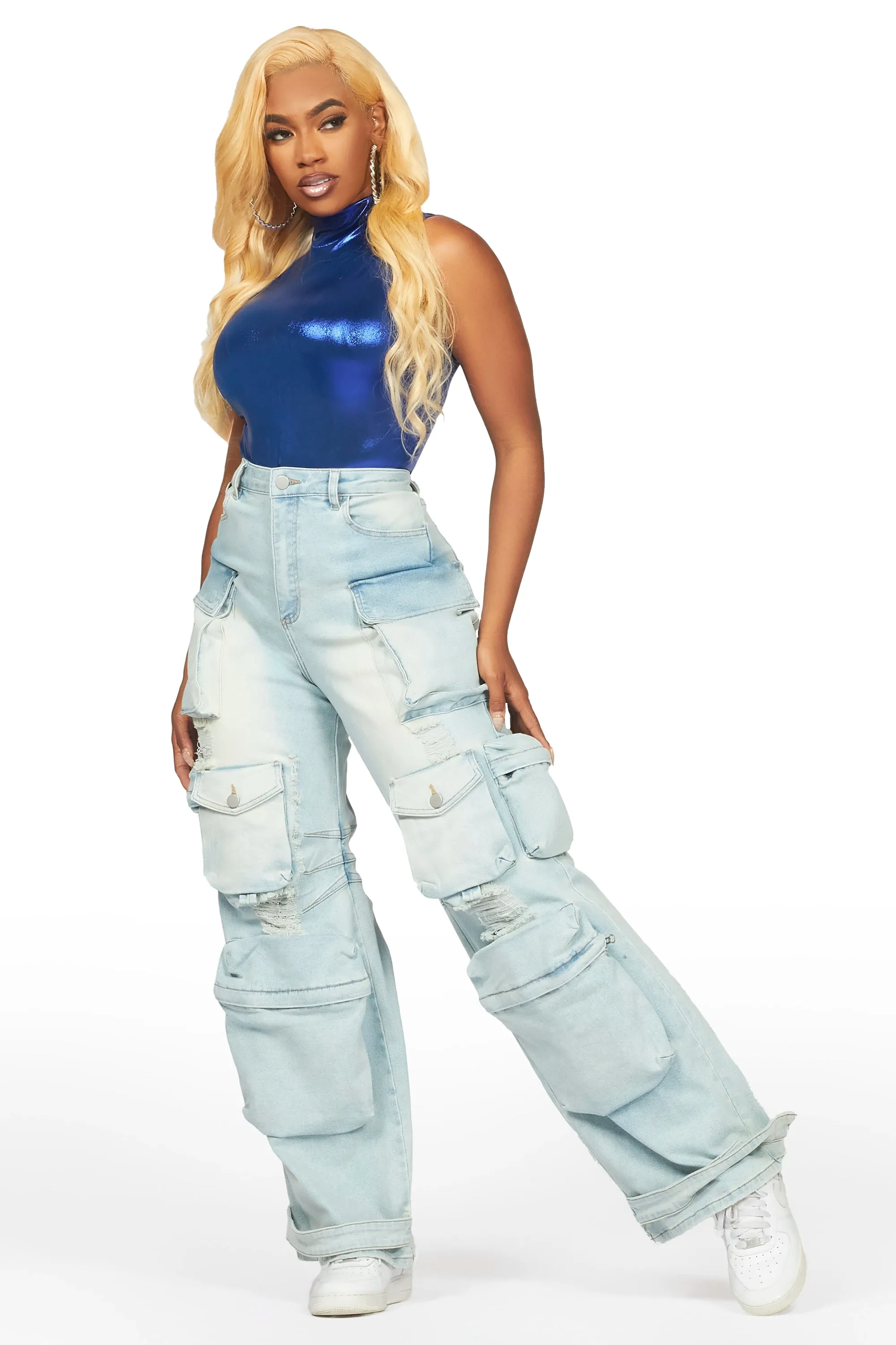 She Snatched Royal Blue Bodysuit sold by Rockstar Original product image thumbnail 2