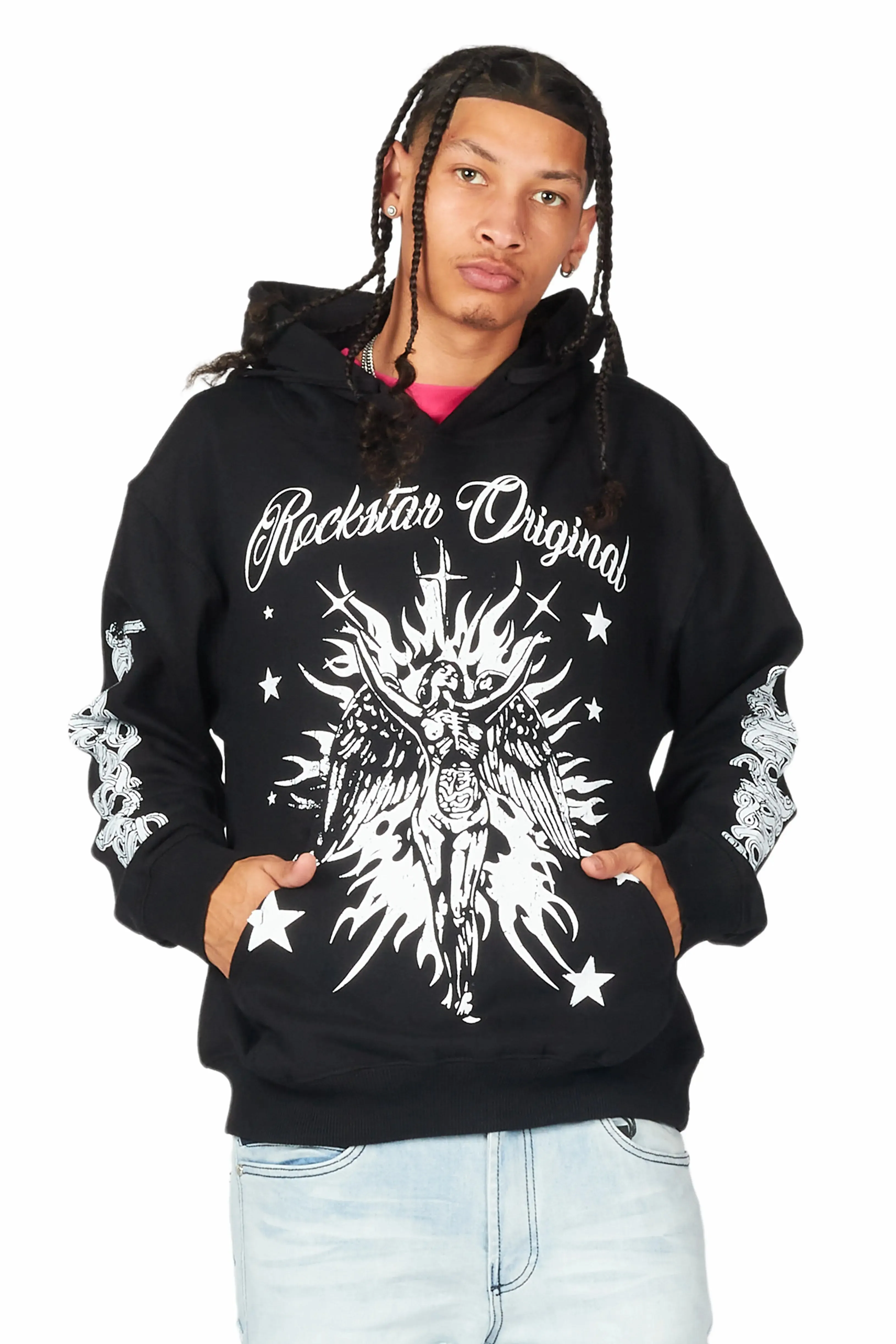 Mermaid Black Graphic Hoodie sold by Rockstar Original