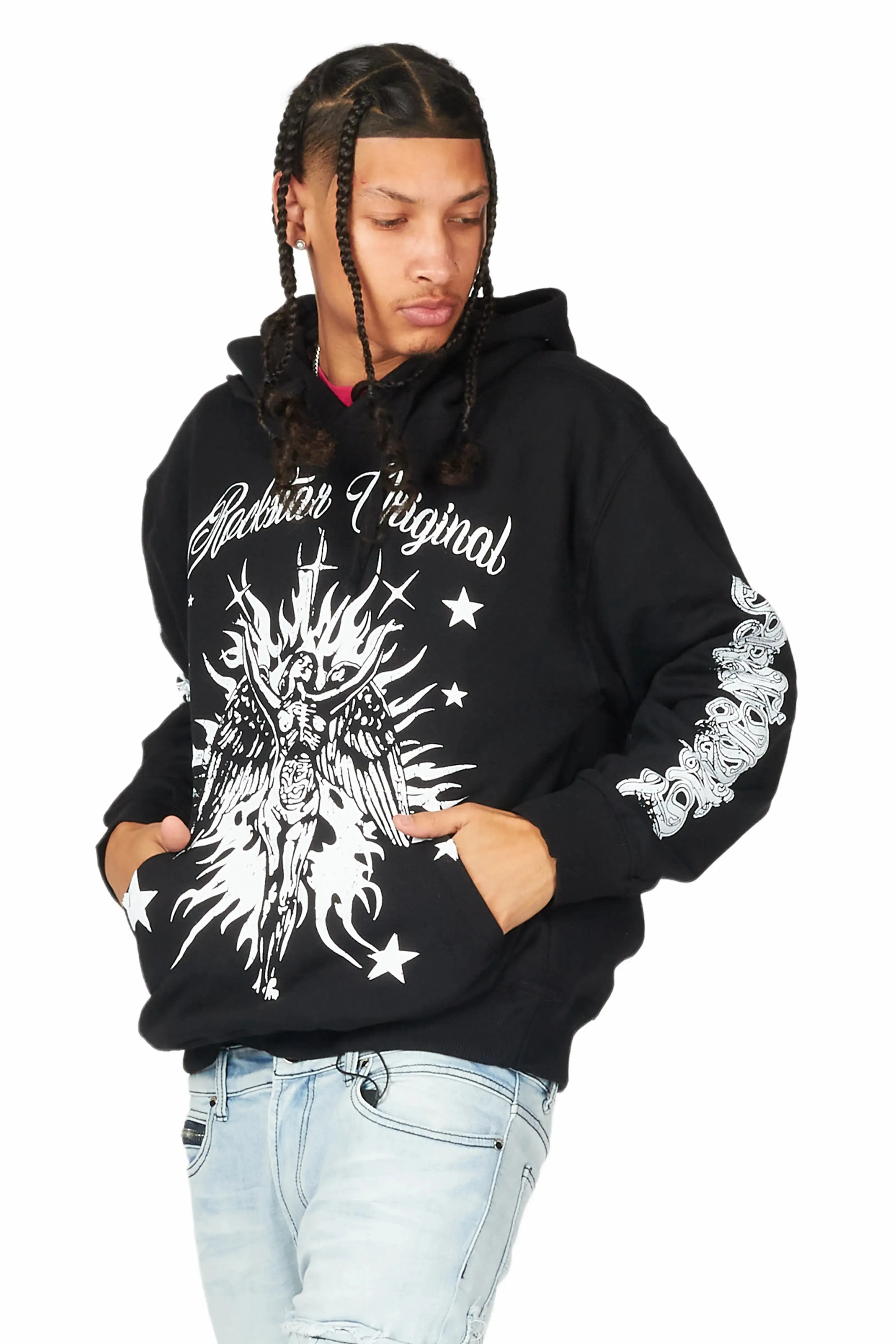 Mermaid Black Graphic Hoodie sold by Rockstar Original product image thumbnail 4