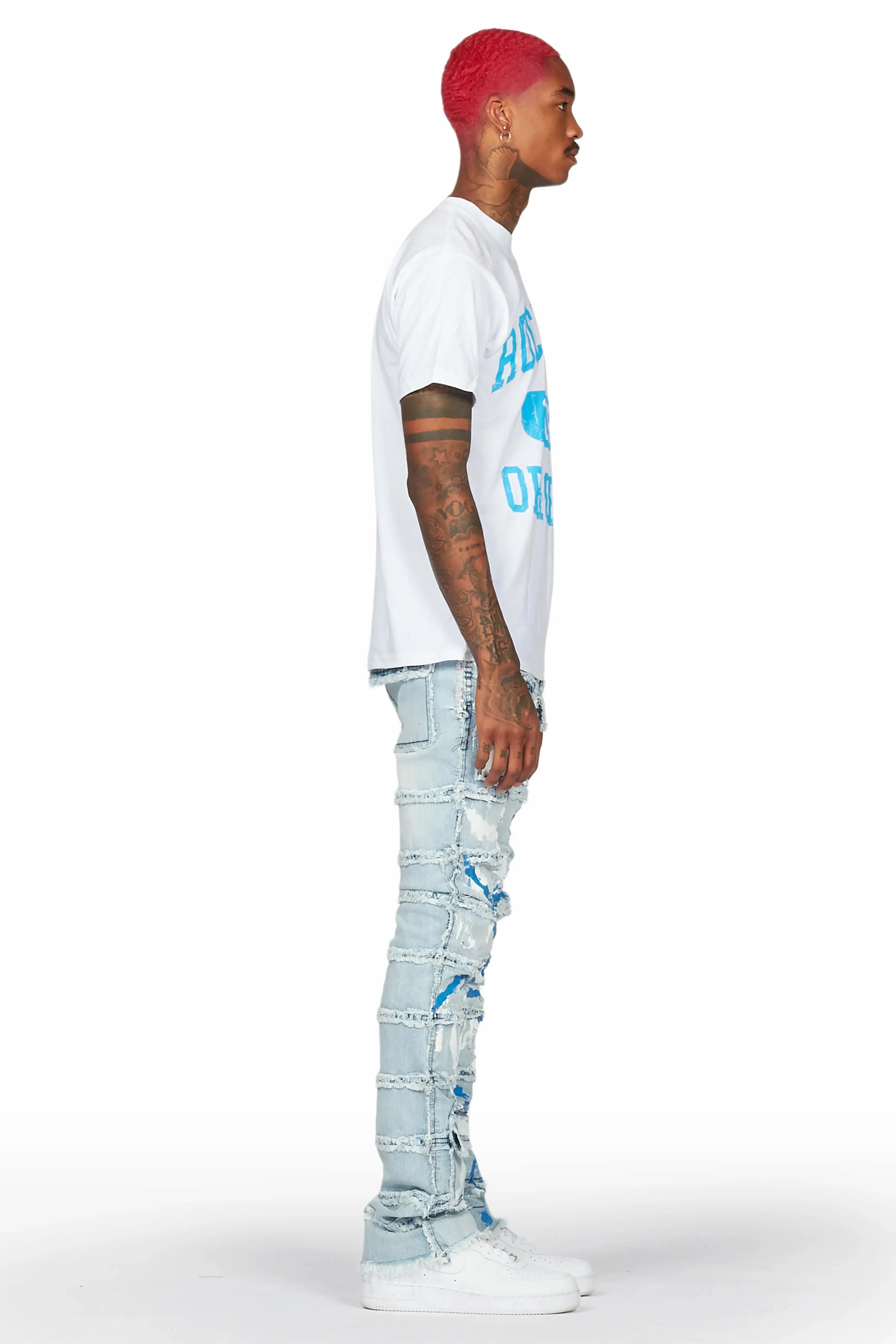 Ebbo Blue Painter Stacked Flare Jean sold by Rockstar Original product image thumbnail 4