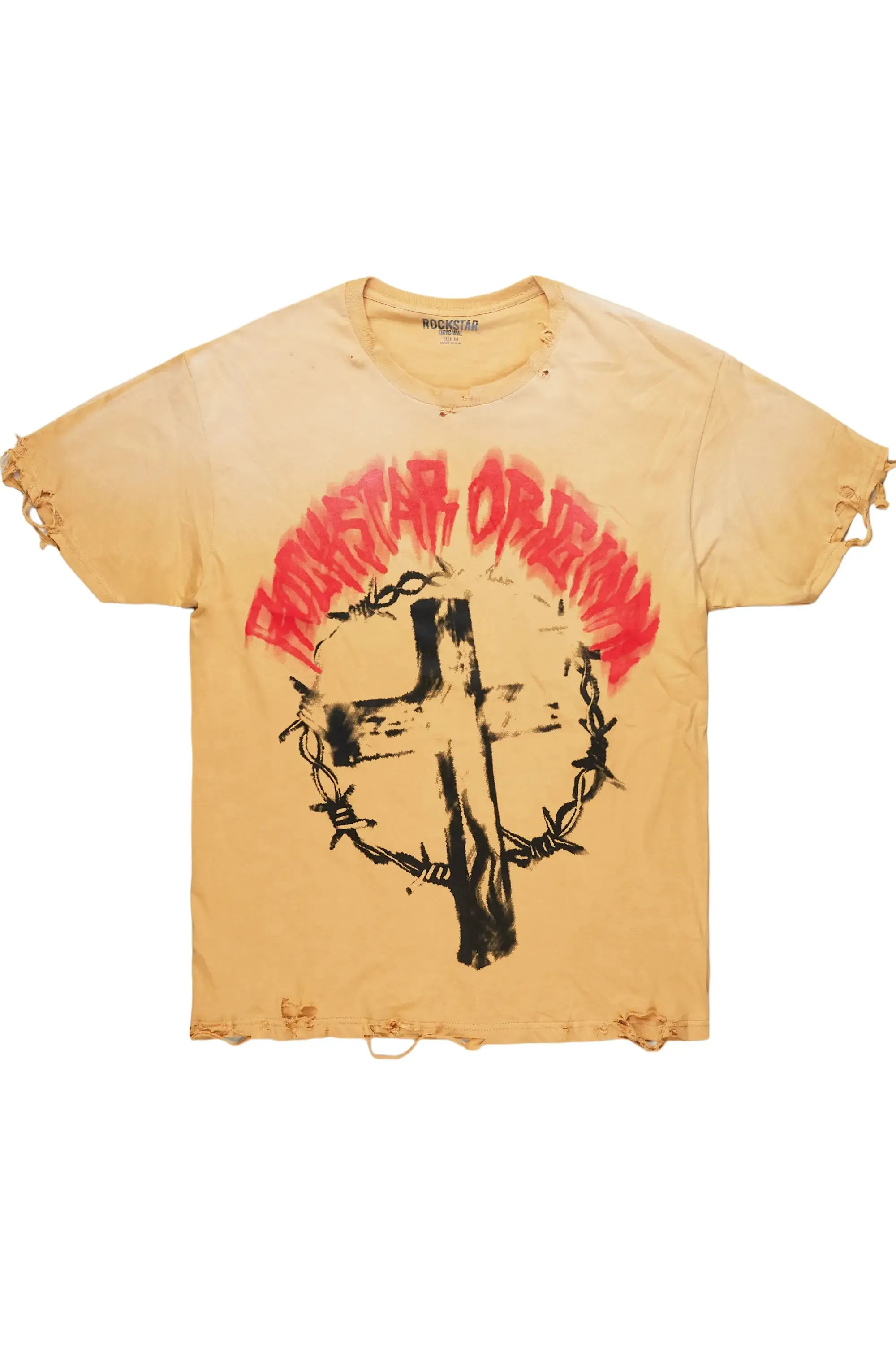 Moira Beige Oversized Graphic T-Shirt sold by Rockstar Original