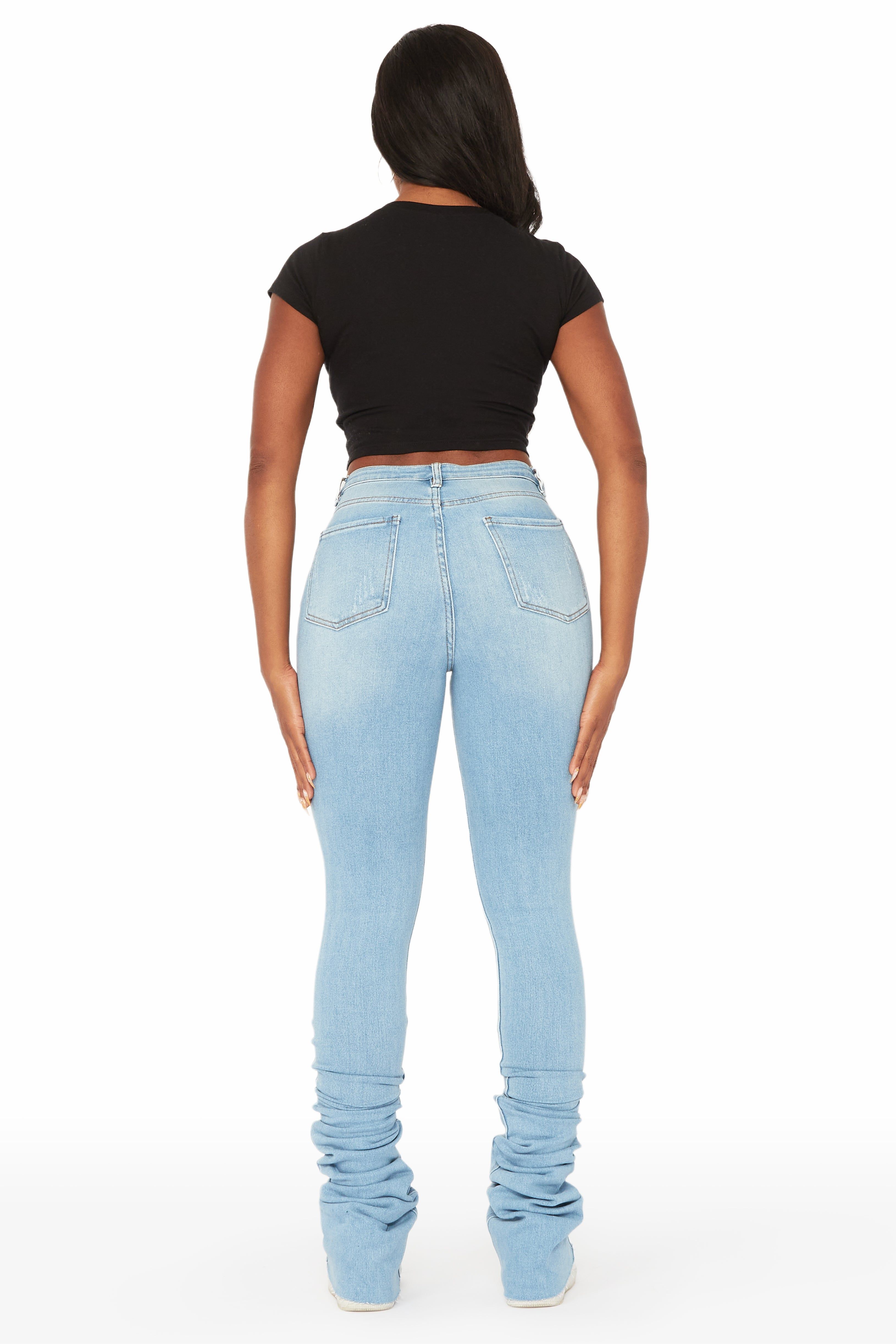 Samire Light Wash Distressed Super Stacked Jean sold by Rockstar Original product image thumbnail 5