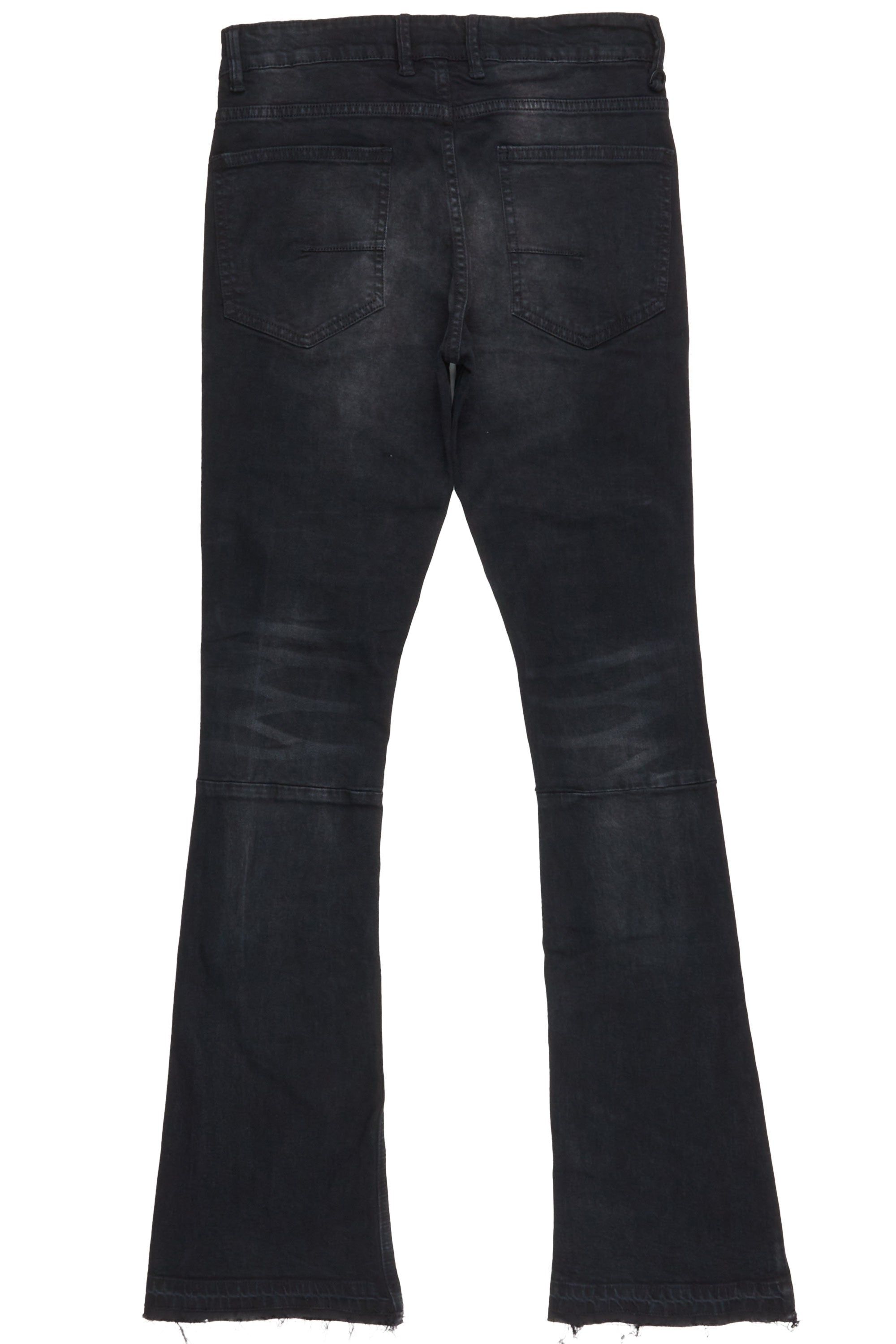 Haaken Black Stacked Flare Jean sold by Rockstar Original product image thumbnail 4