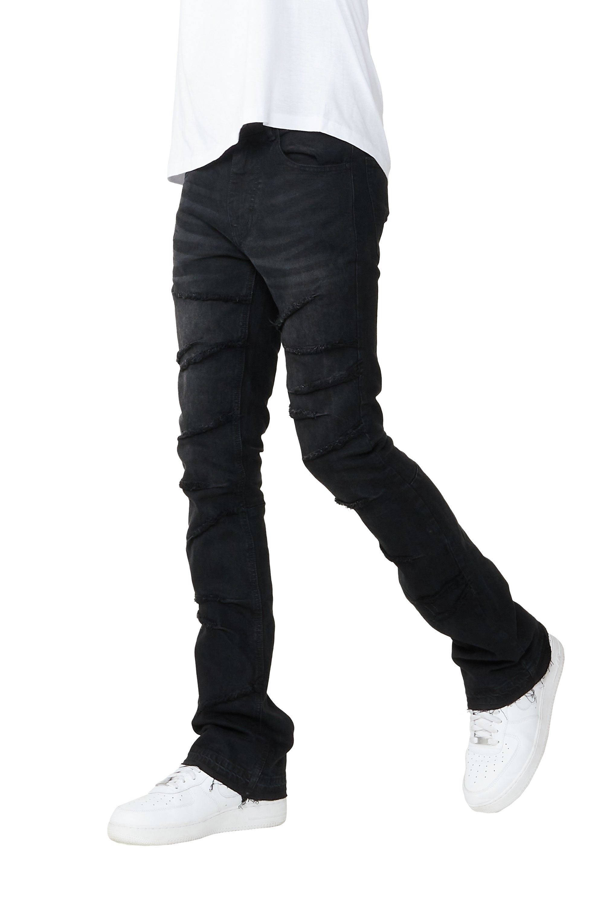 Haaken Black Stacked Flare Jean sold by Rockstar Original product image thumbnail 5