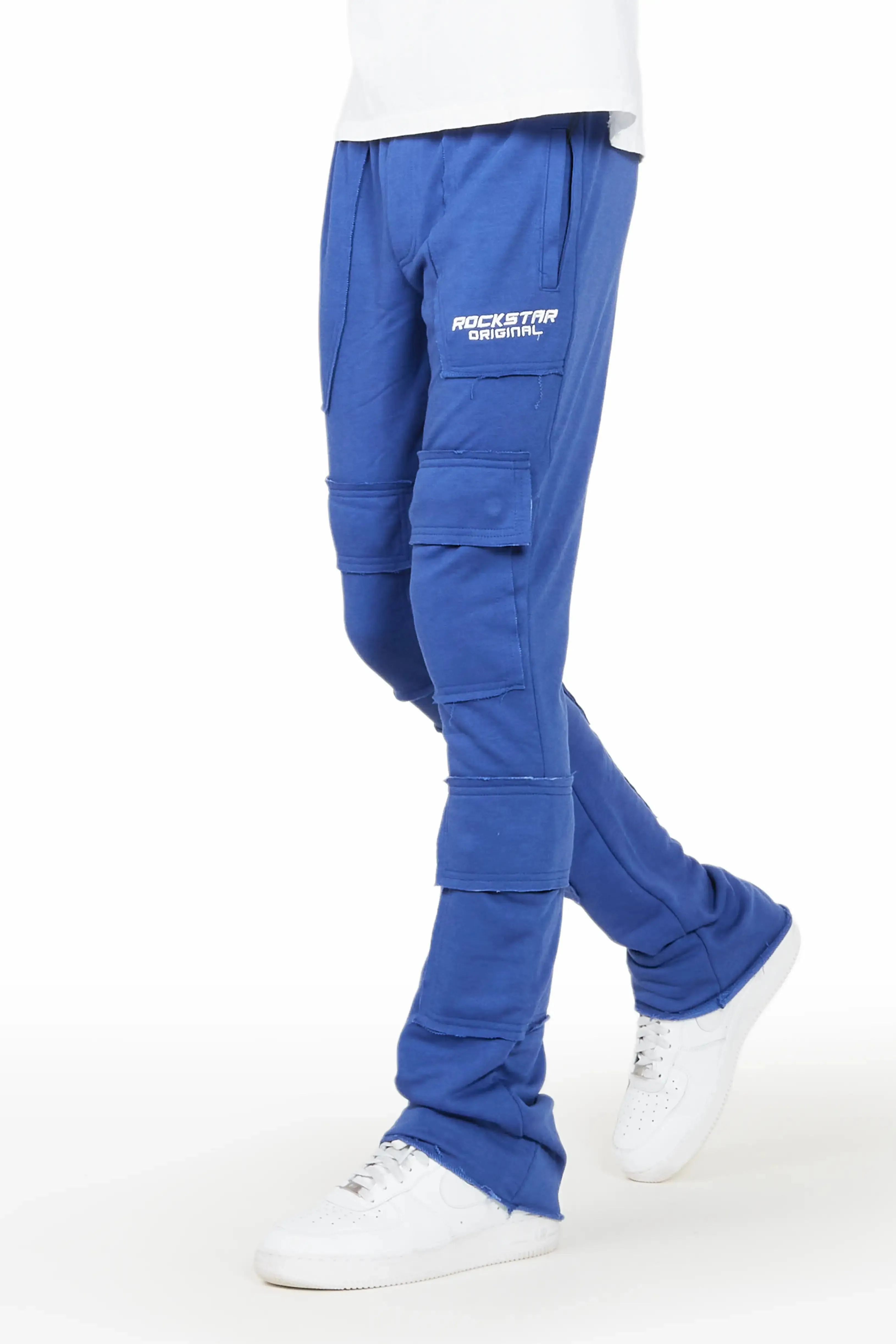 Ezekiel Royal Blue Stacked Flare Pant sold by Rockstar Original
