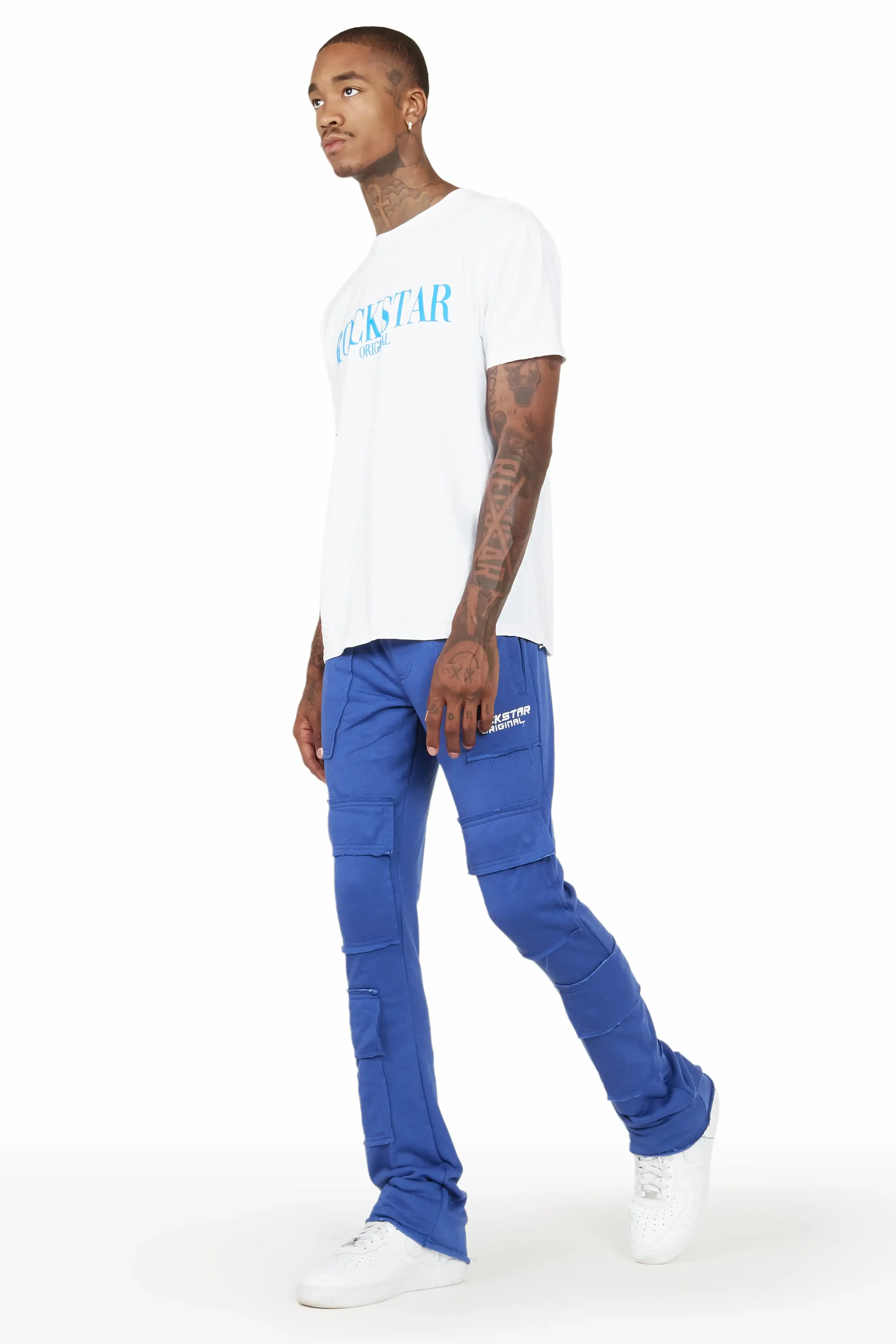 Ezekiel Royal Blue Stacked Flare Pant sold by Rockstar Original product image thumbnail 5