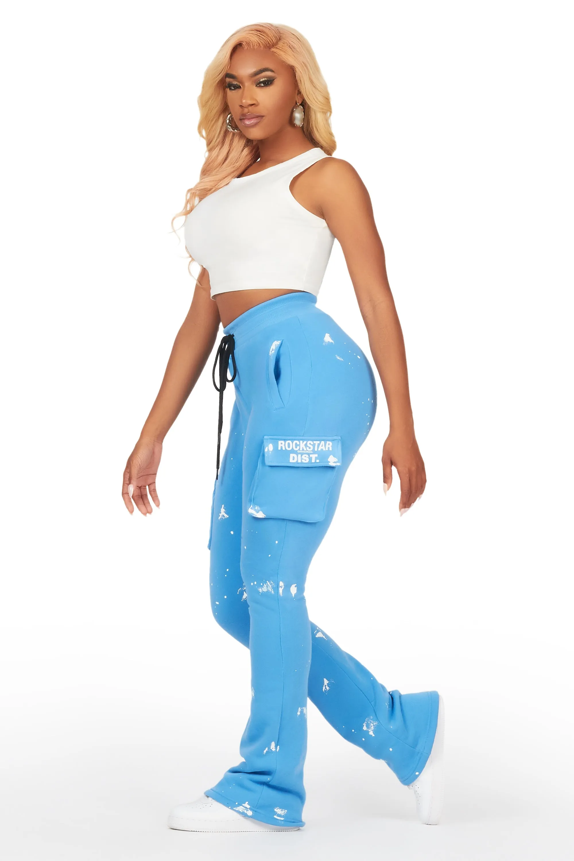 Antonia Blue Cargo Stacked Track Pant sold by Rockstar Original product image thumbnail 3