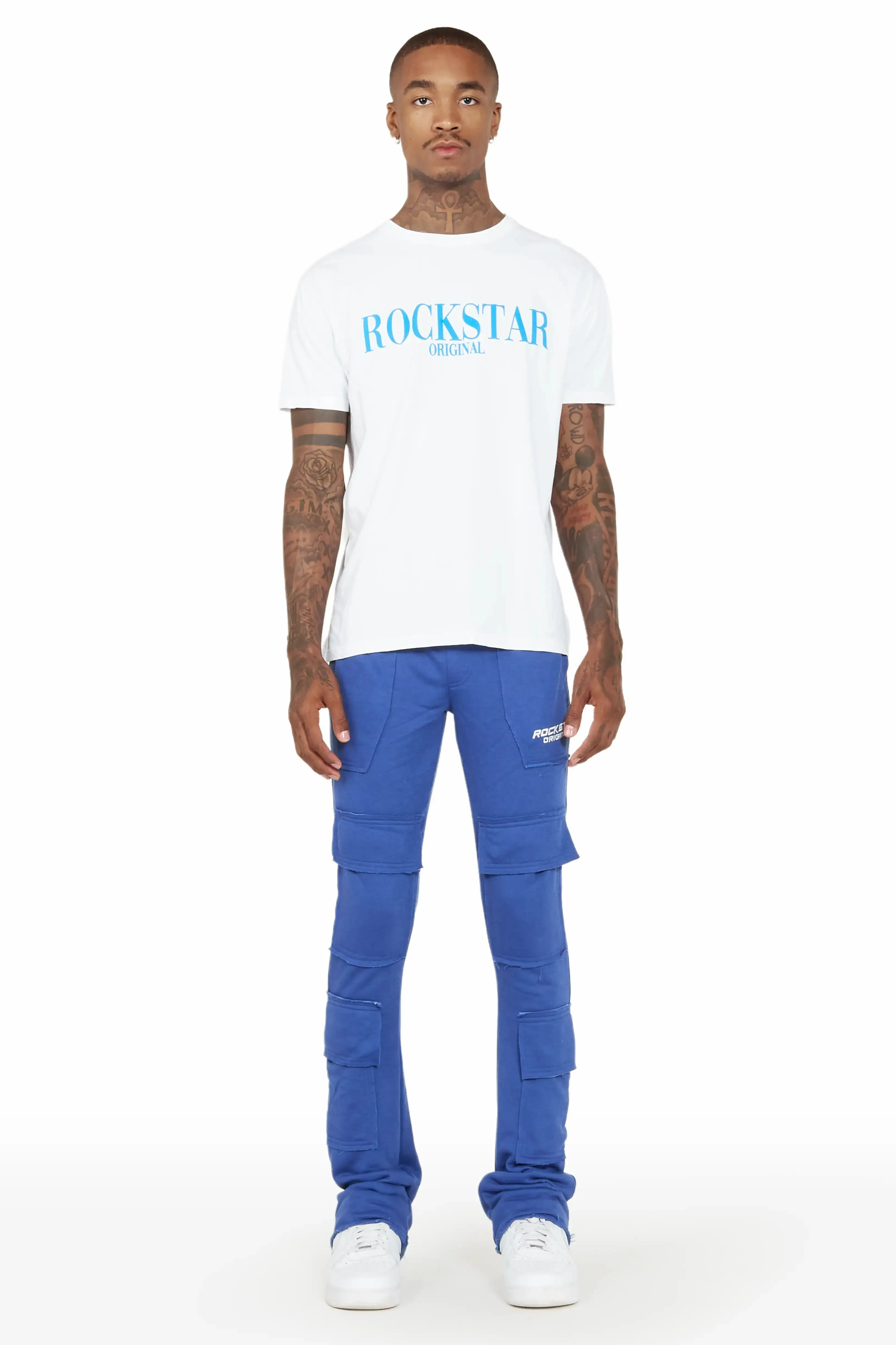 Ezekiel Royal Blue Stacked Flare Pant sold by Rockstar Original product image thumbnail 2