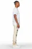Dancho Beige Patchwork Super Stacked Flare Jean sold by Rockstar Original