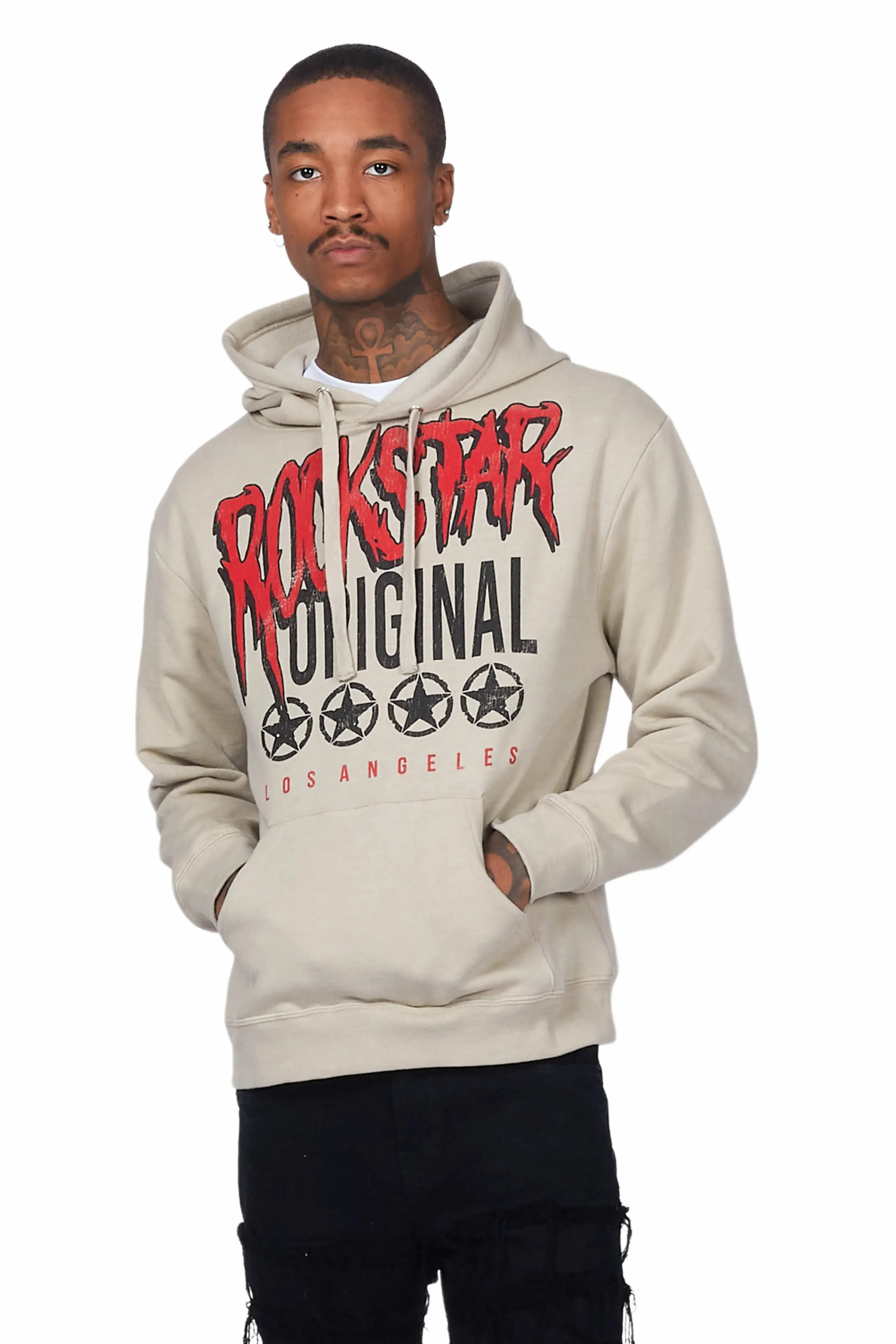 Wizzurd Beige Graphic Hoodie sold by Rockstar Original product image thumbnail 4