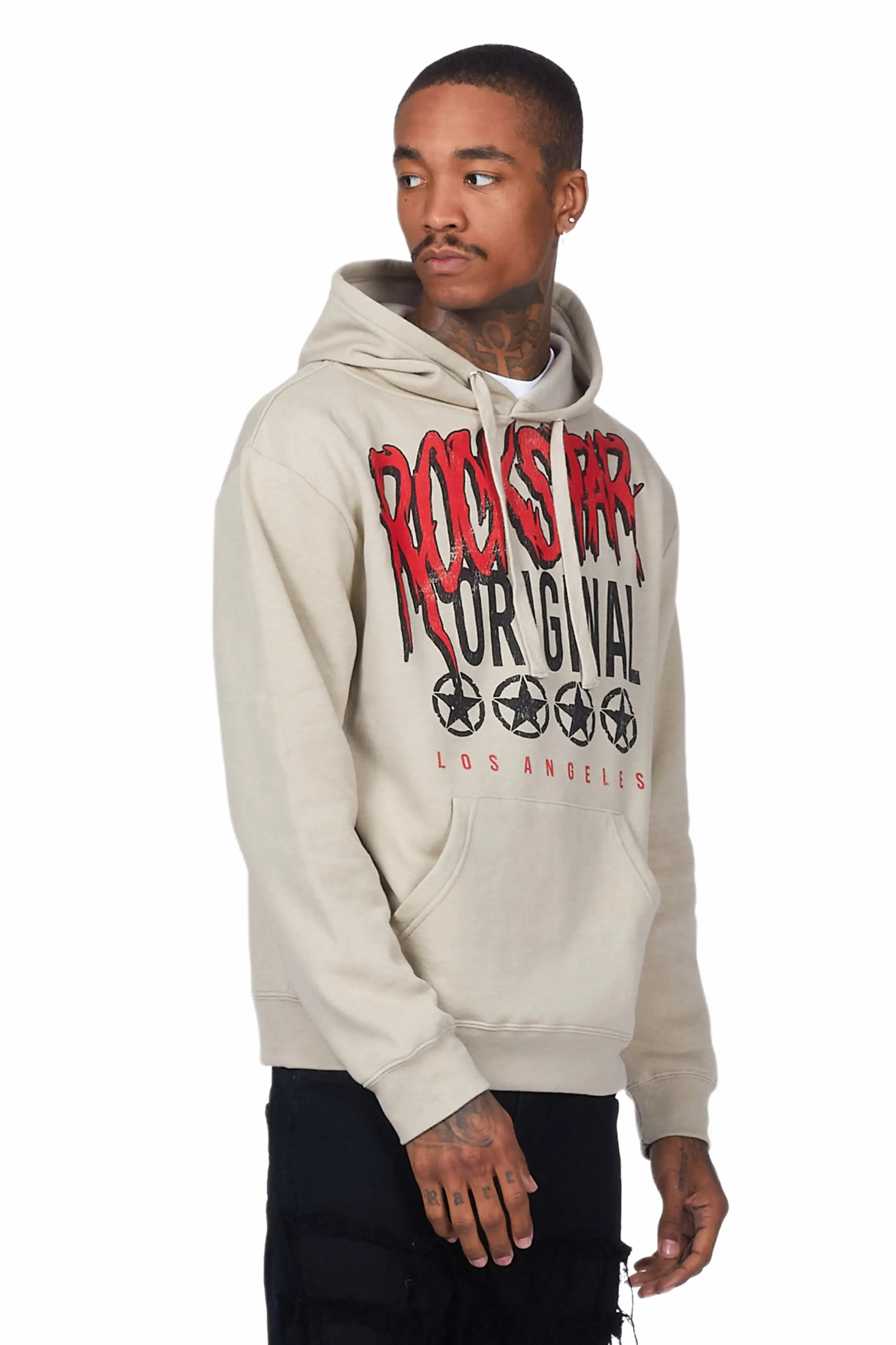 Wizzurd Beige Graphic Hoodie sold by Rockstar Original product image thumbnail 3