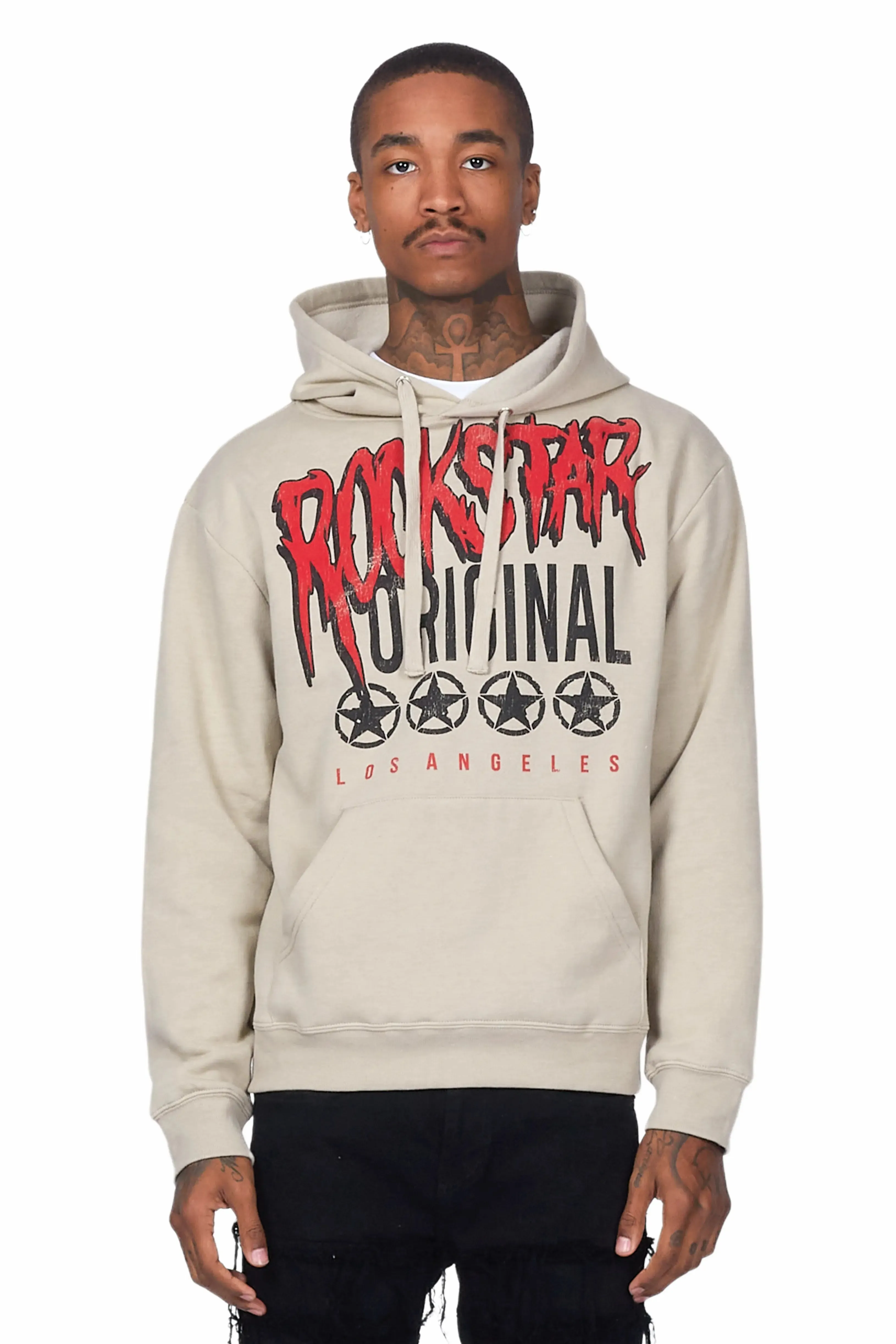 Wizzurd Beige Graphic Hoodie sold by Rockstar Original