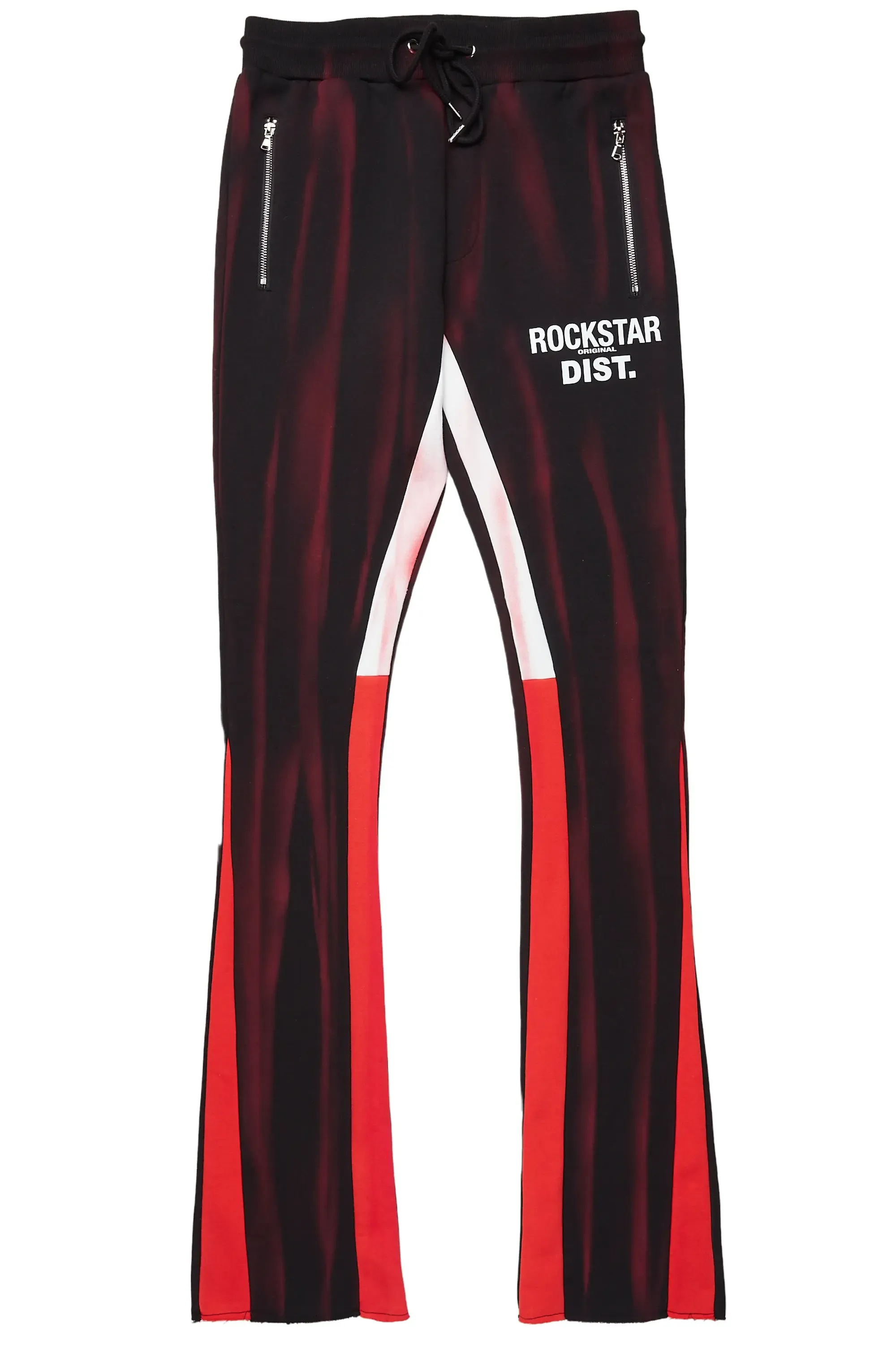Firoz Black/Red Graphic Stacked Flare Pant sold by Rockstar Original product image thumbnail 2