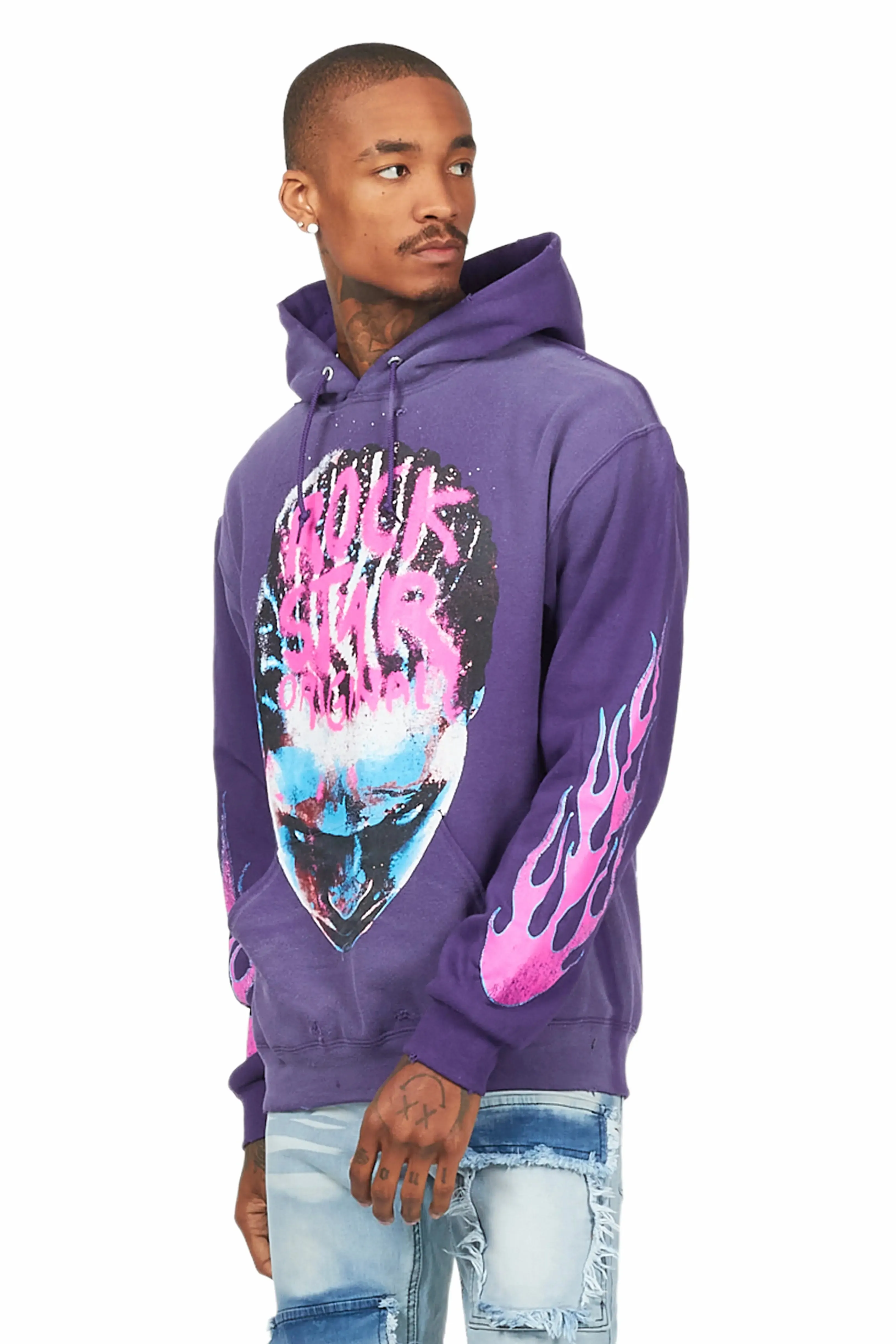 Rafe Purple Graphic Hoodie sold by Rockstar Original product image thumbnail 4