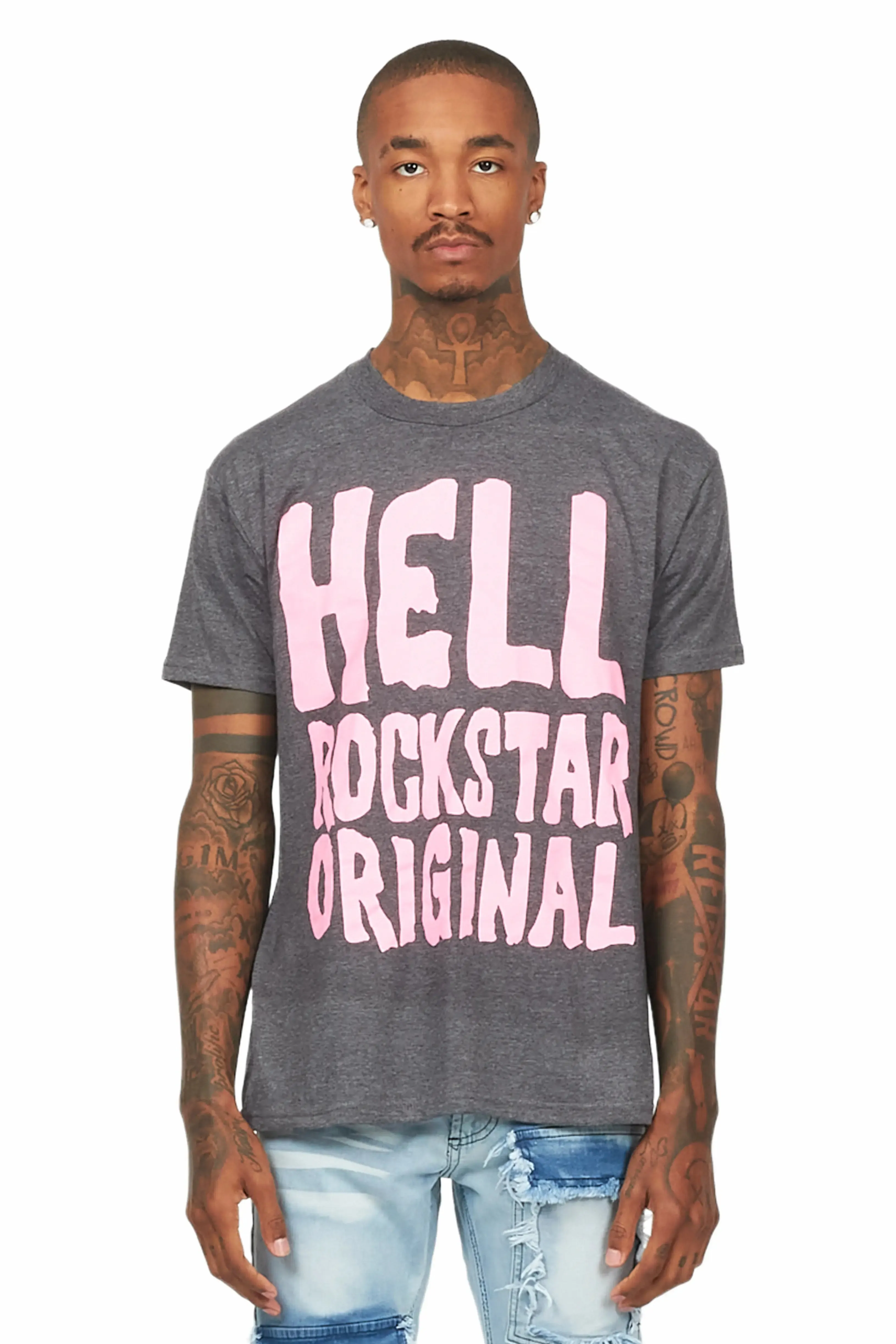 Theon Heather Charcoal Graphic T-Shirt sold by Rockstar Original