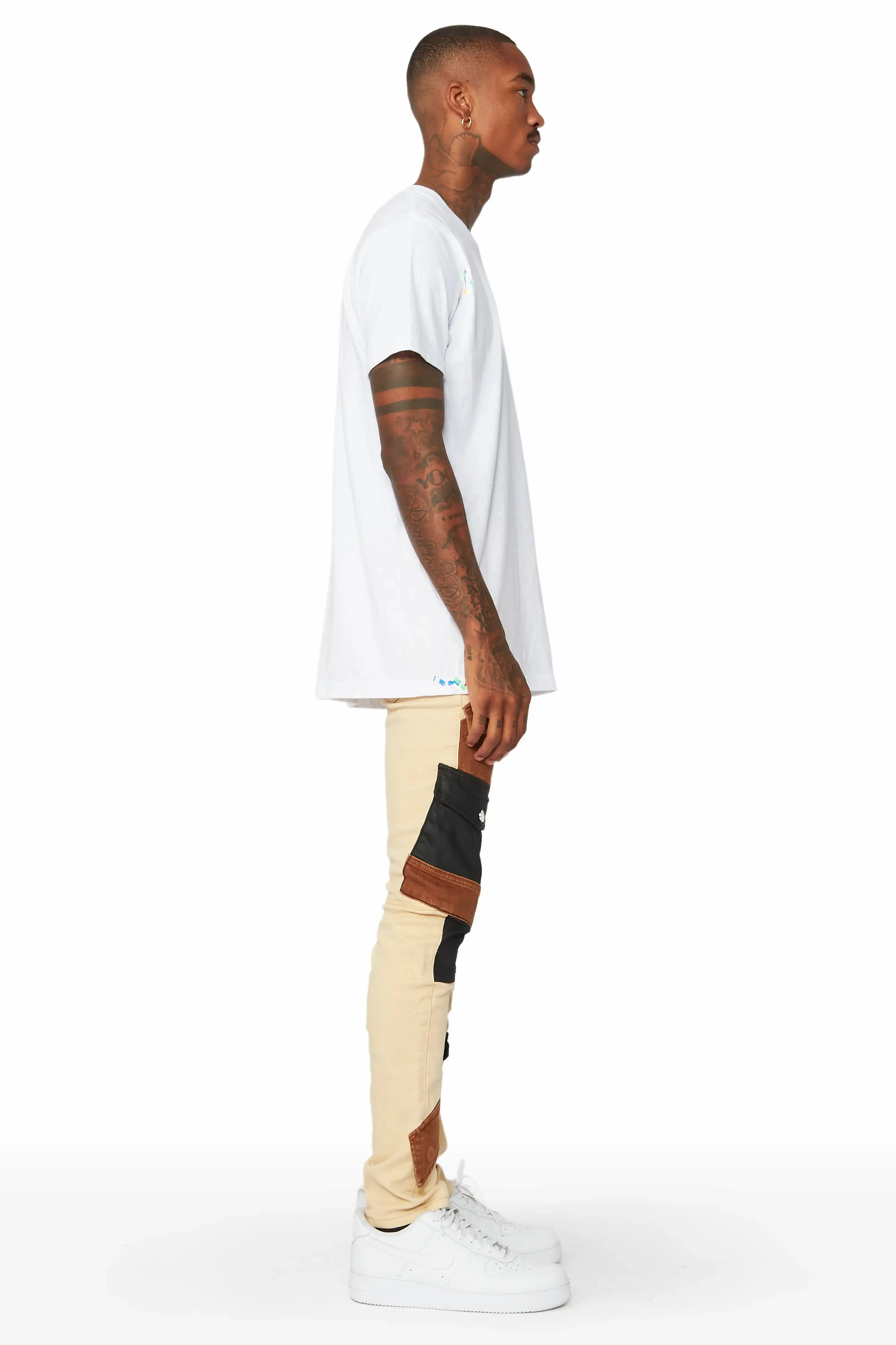 Demarcus Beige Patch Jean sold by Rockstar Original product image thumbnail 4