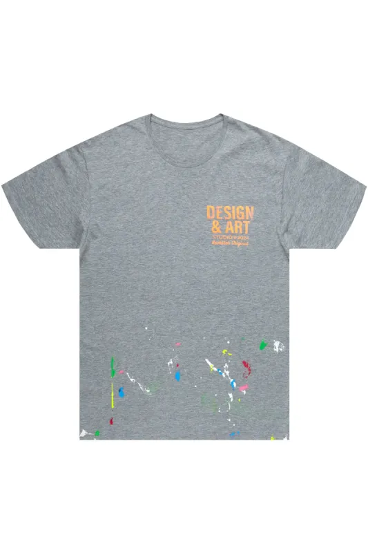 Mancha Grey/Orange Graphic T-Shirt sold by Rockstar Original