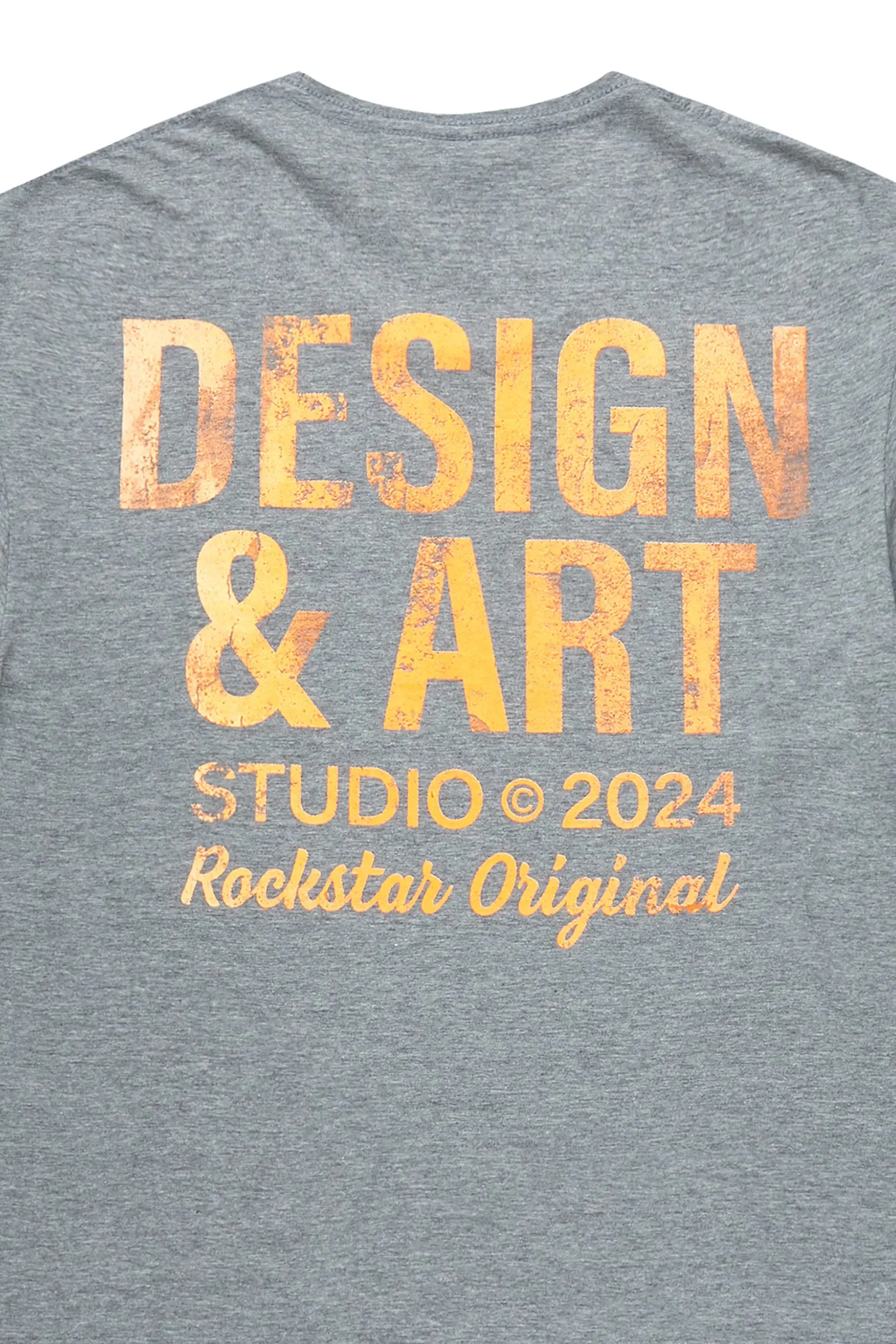 Mancha Grey/Orange Graphic T-Shirt sold by Rockstar Original product image thumbnail 5