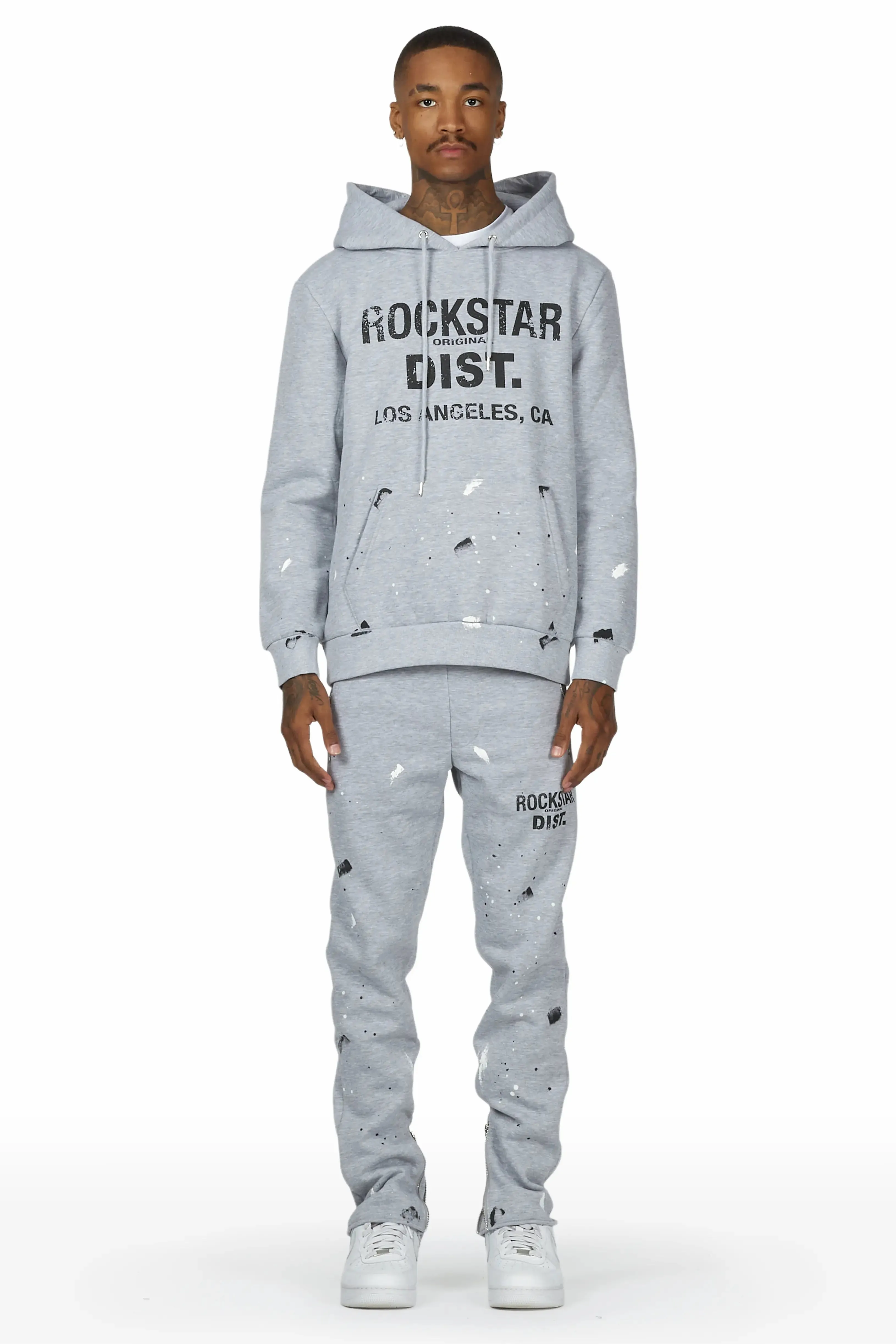 Scottie Heather Grey Hoodie Slim Fit Track Set sold by Rockstar Original