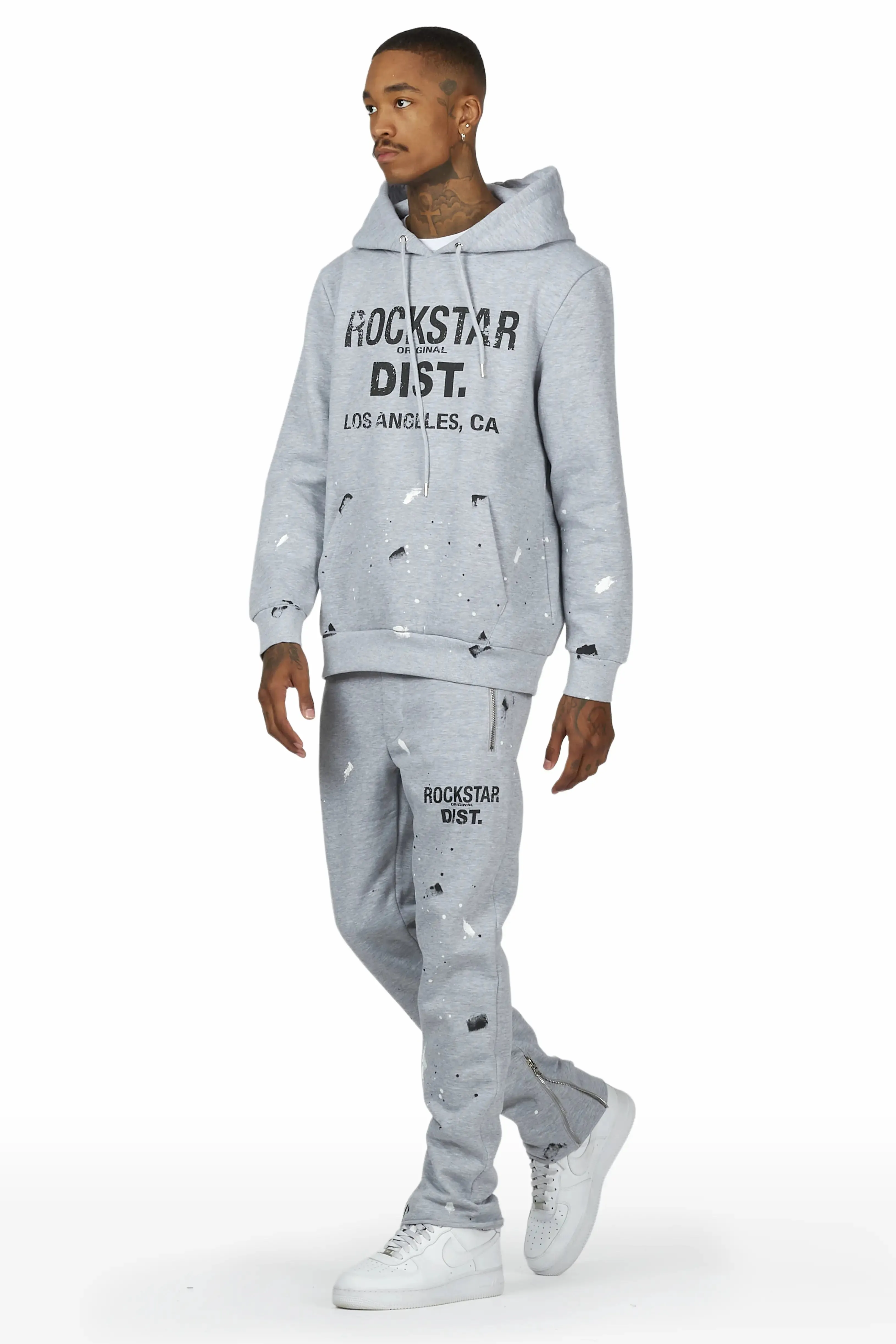 Scottie Heather Grey Hoodie Slim Fit Track Set sold by Rockstar Original product image thumbnail 2