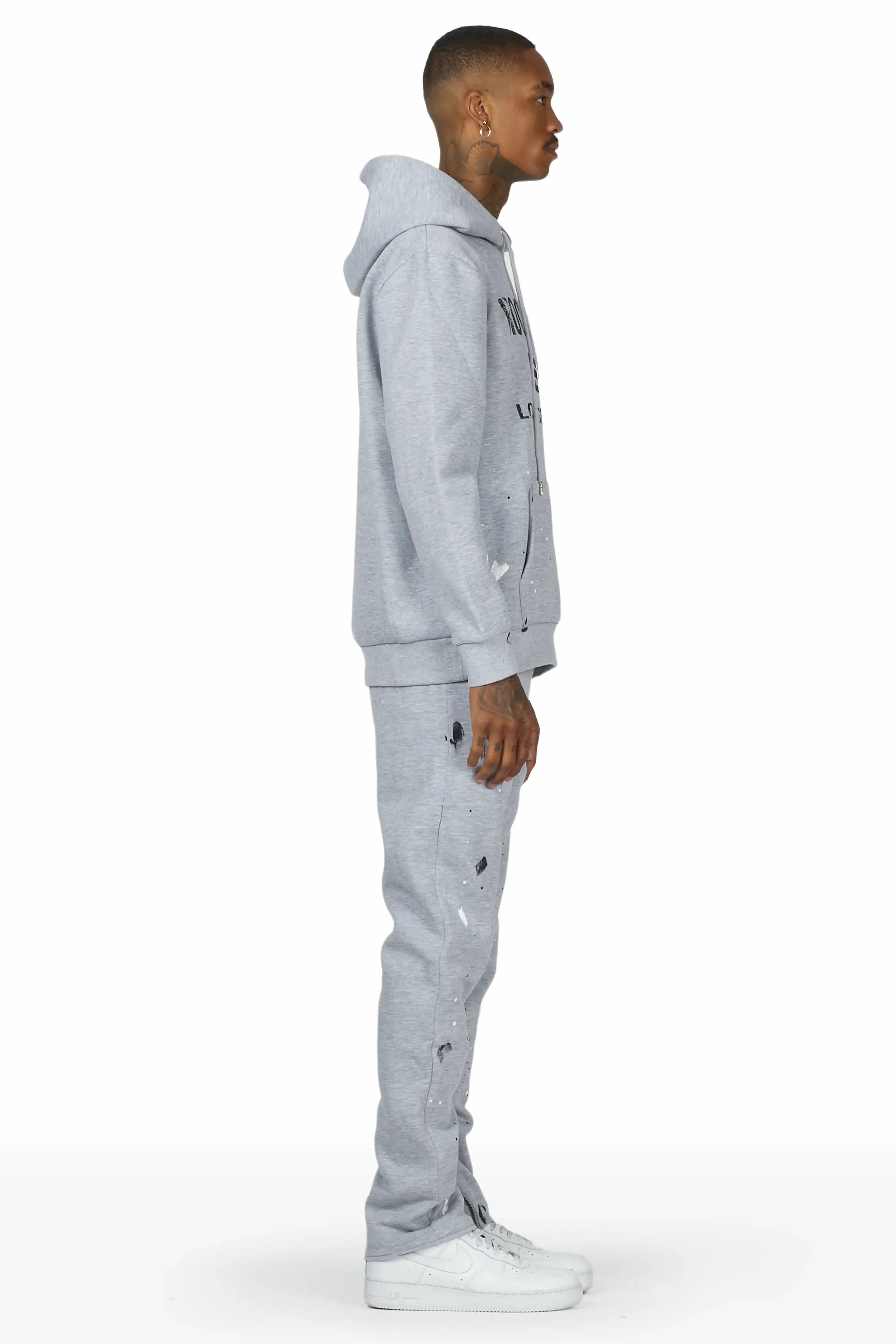 Scottie Heather Grey Hoodie Slim Fit Track Set sold by Rockstar Original product image thumbnail 3