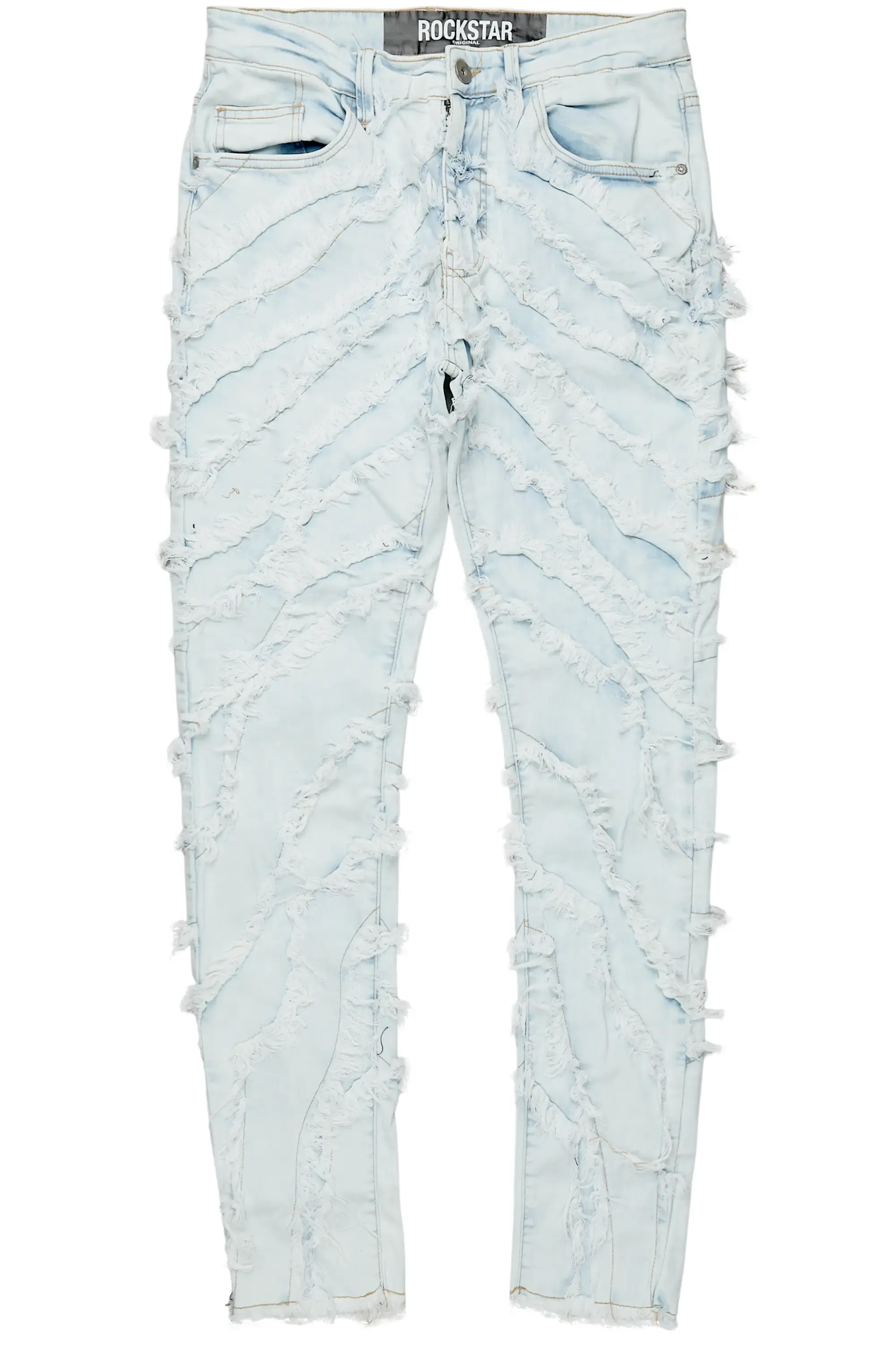 Cadiz Ice Blue Diagonal Patch Skinny Fit Jean sold by Rockstar Original product image thumbnail 2