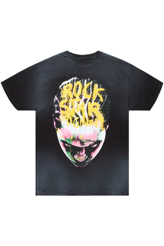 Jakhari Black Oversized T-Shirt sold by Rockstar Original