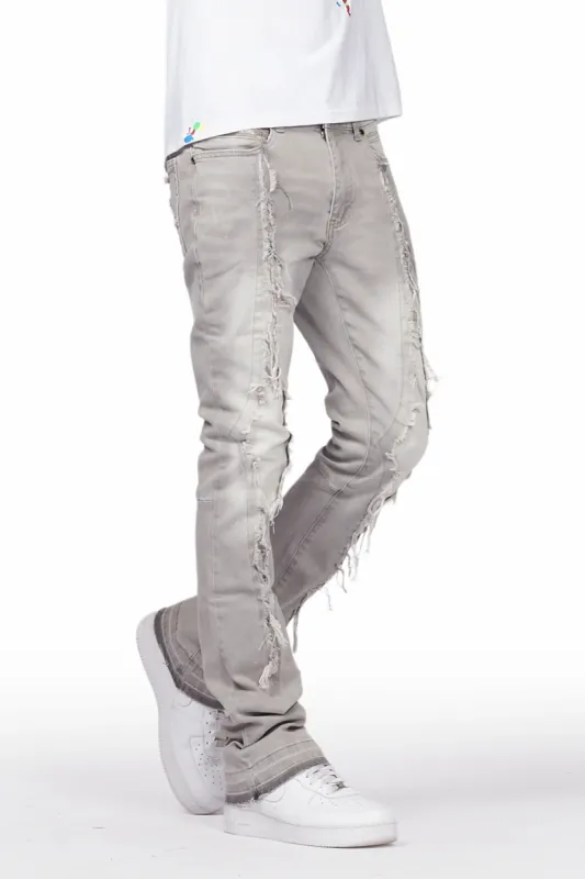 Baaron Grey Stacked Flare Jean sold by Rockstar Original
