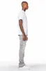 Baaron Grey Stacked Flare Jean sold by Rockstar Original