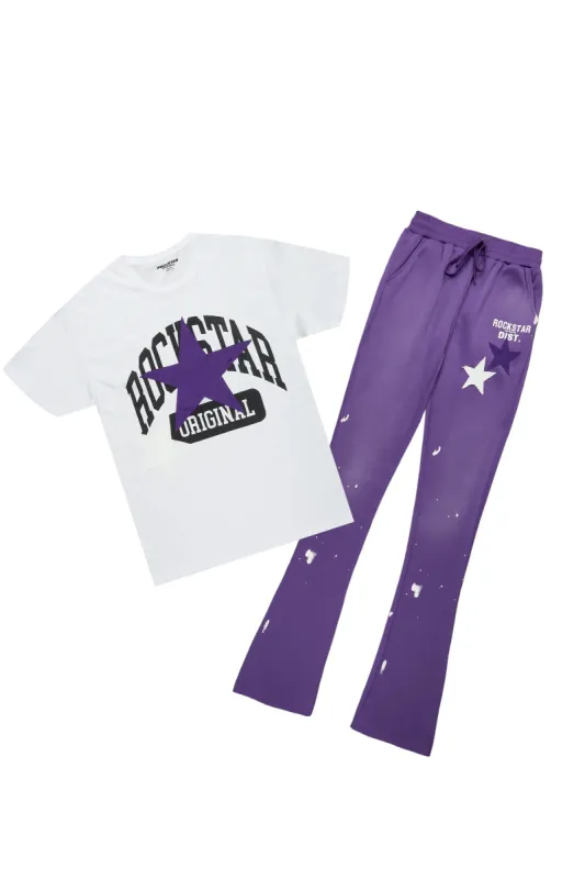 Diondrea White/Purple T-Shirt Trackset sold by Rockstar Original