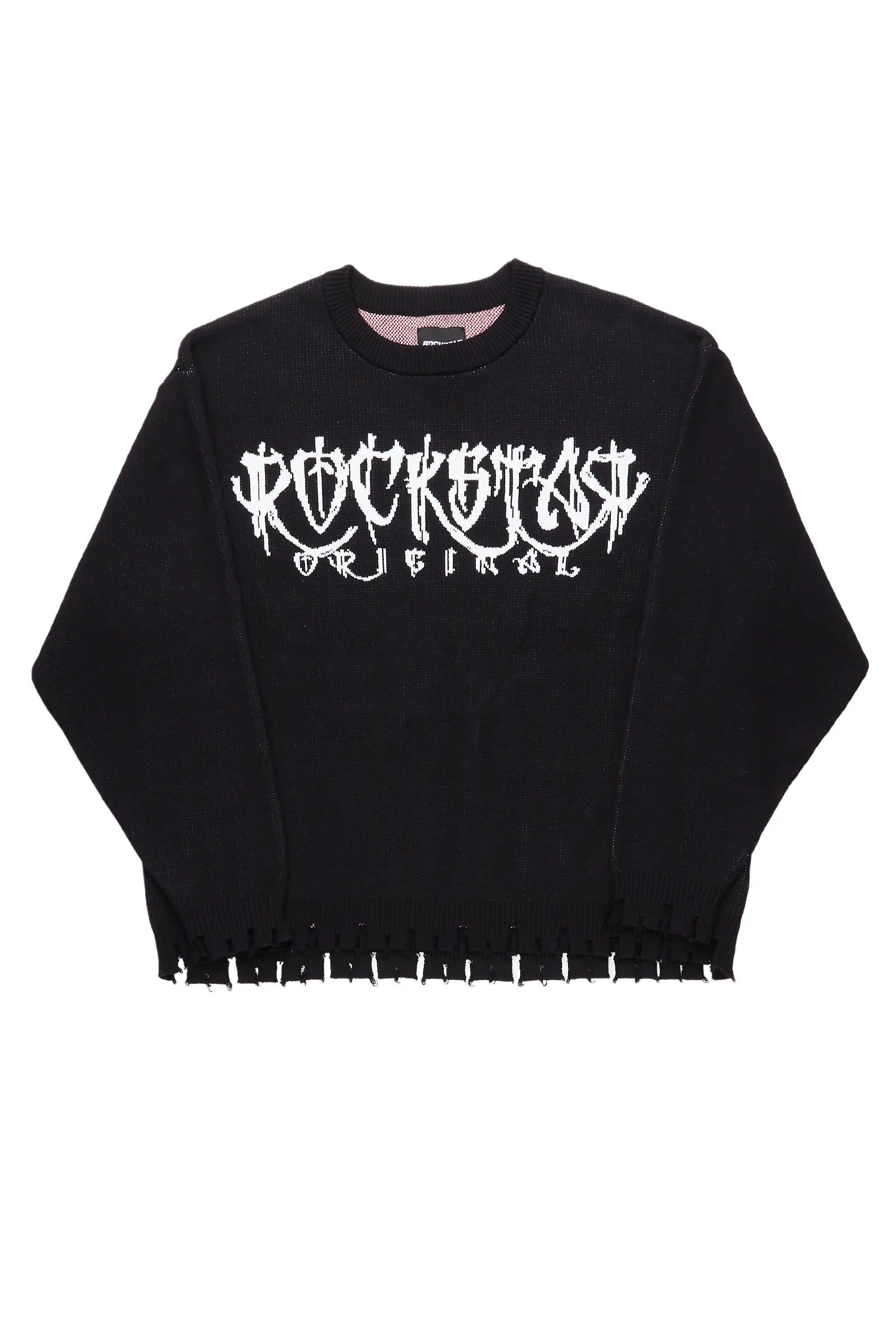 Kaleb Black Knit Sweater sold by Rockstar Original