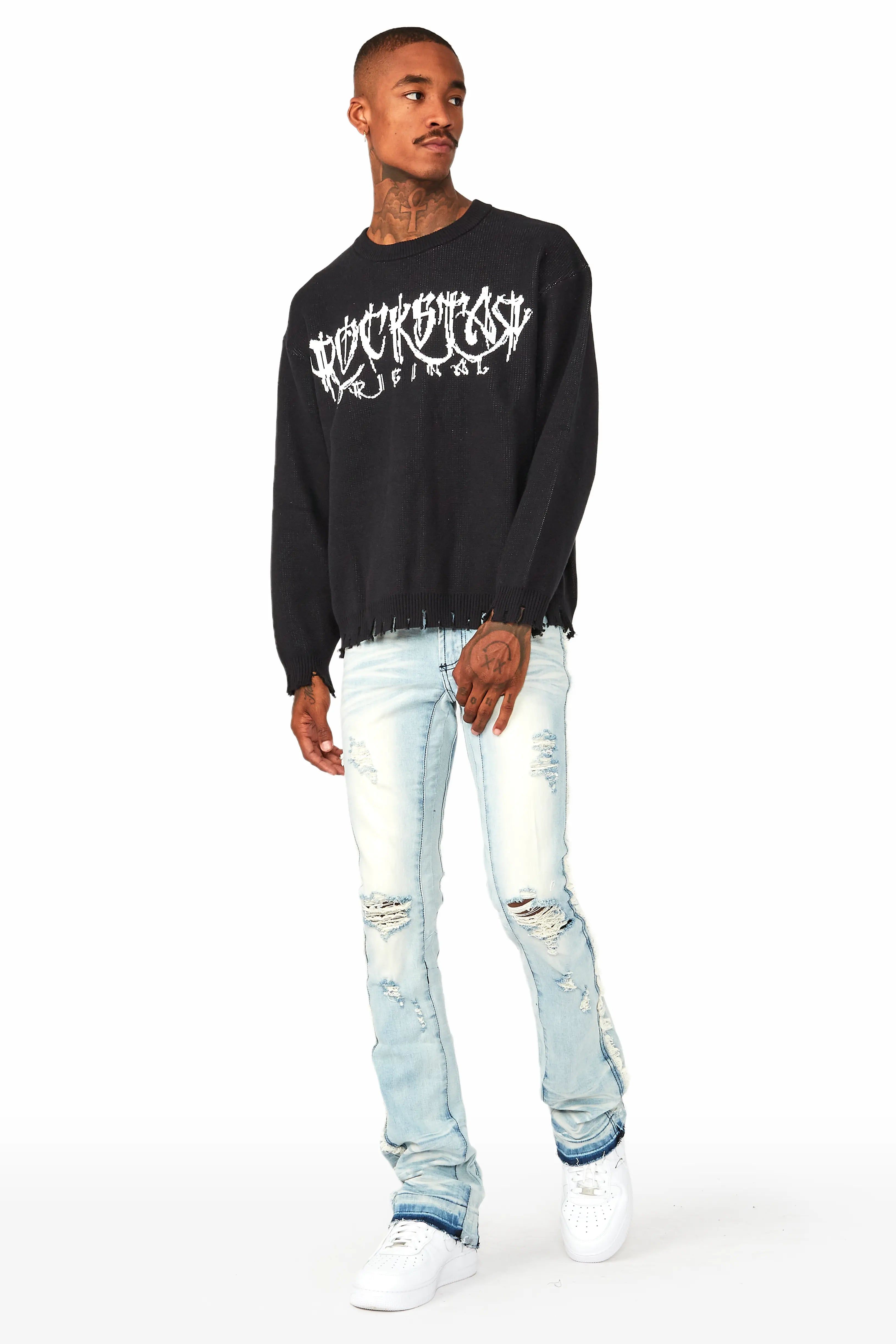 Kaleb Black Knit Sweater sold by Rockstar Original product image thumbnail 5