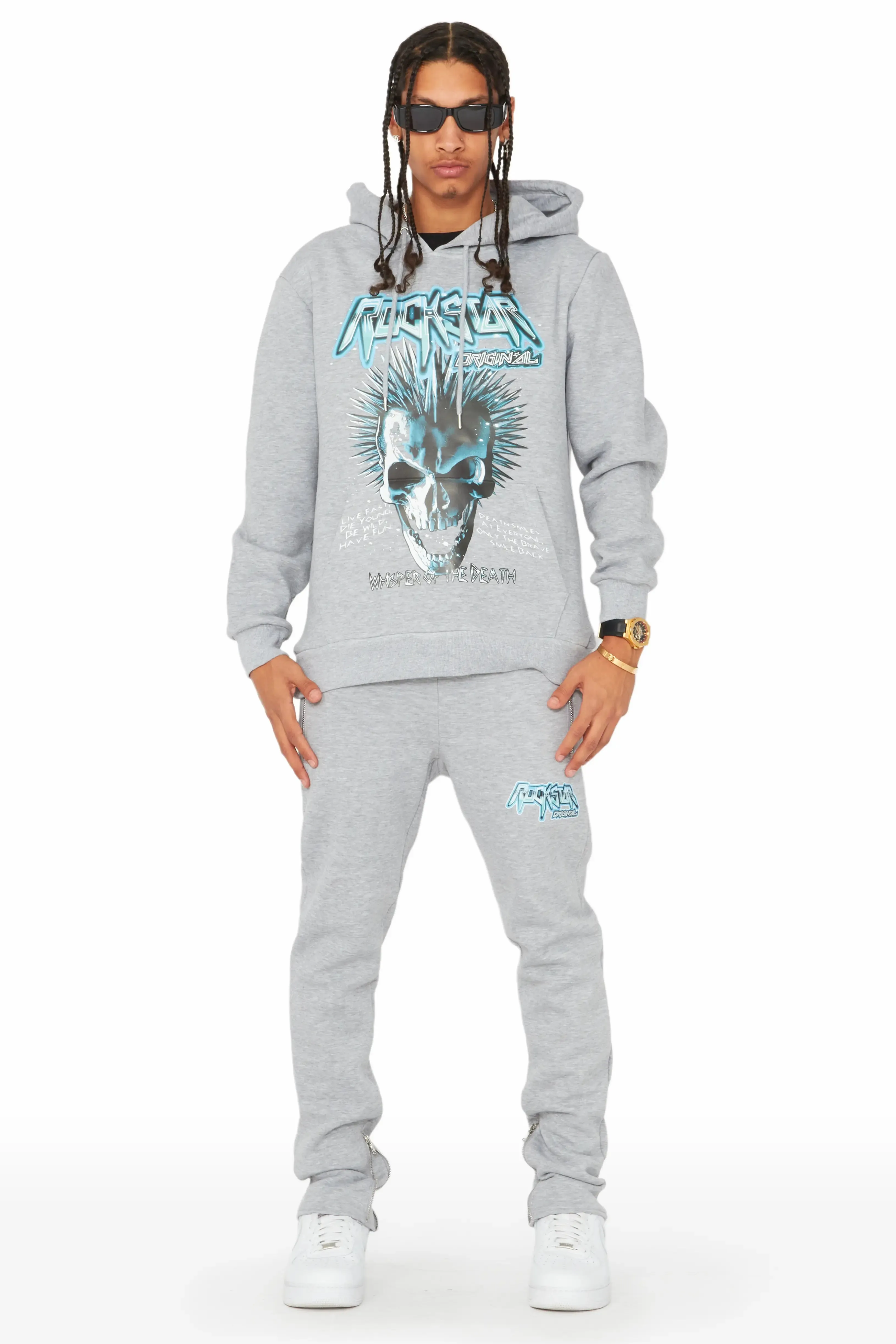 Obern Heather Grey Slim Fit Track Set sold by Rockstar Original