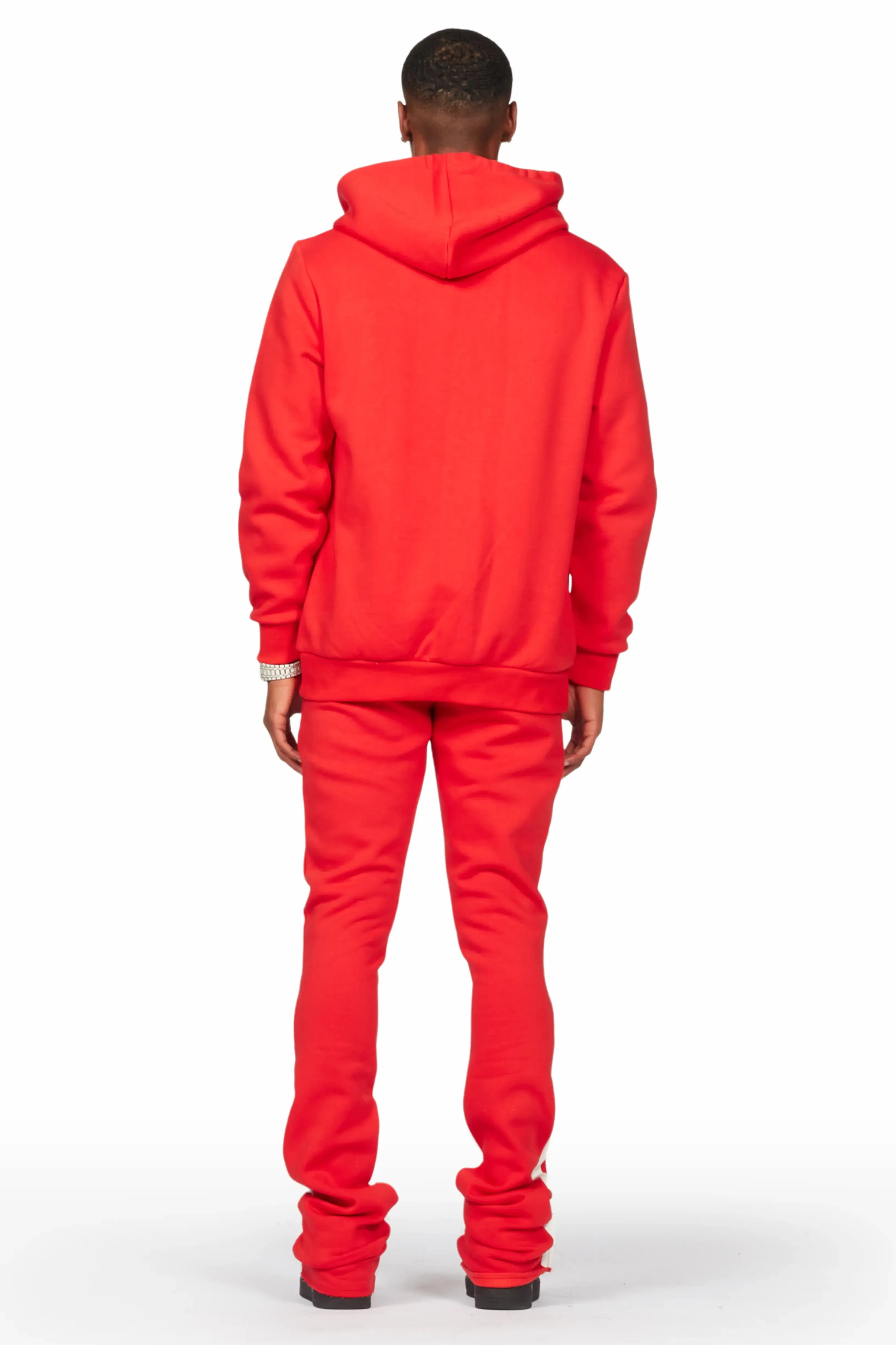 Draven Red Hoodie/Stacked Flare Track Pant Set sold by Rockstar Original product image thumbnail 5