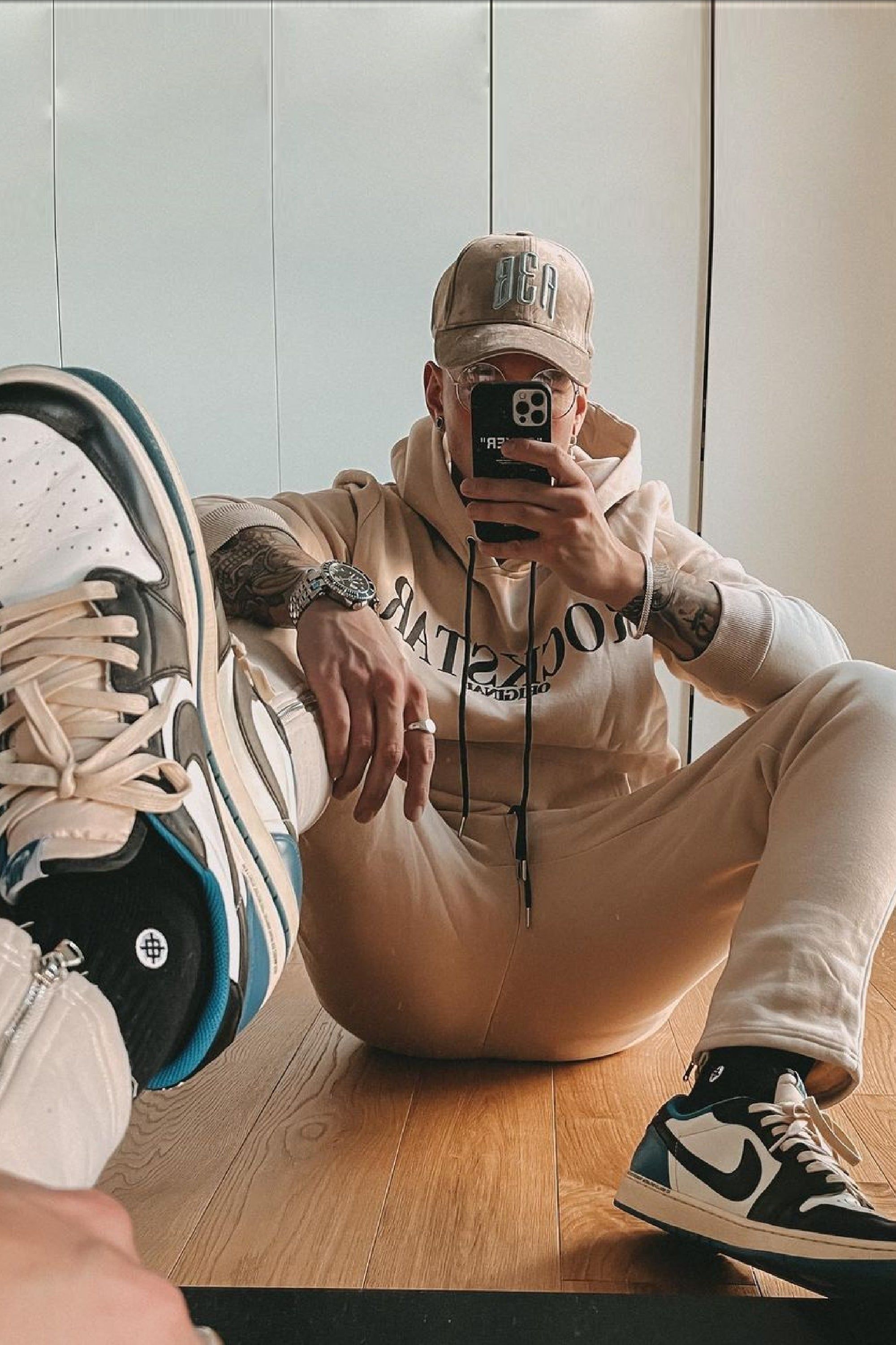 Octavio Hoodie/Jogger Set-Beige/Black sold by Rockstar Original product image thumbnail 2