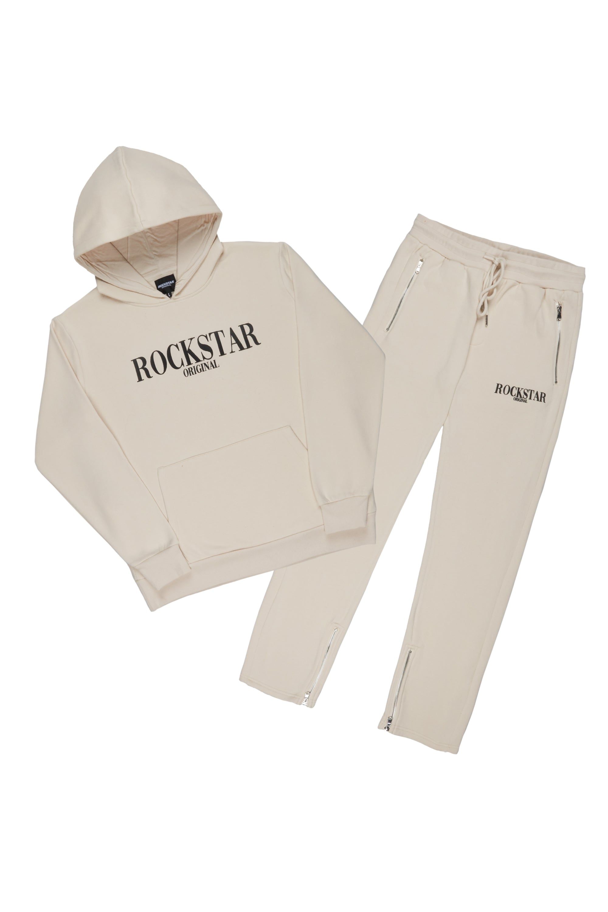 Octavio Hoodie/Jogger Set-Beige/Black sold by Rockstar Original product image thumbnail 5