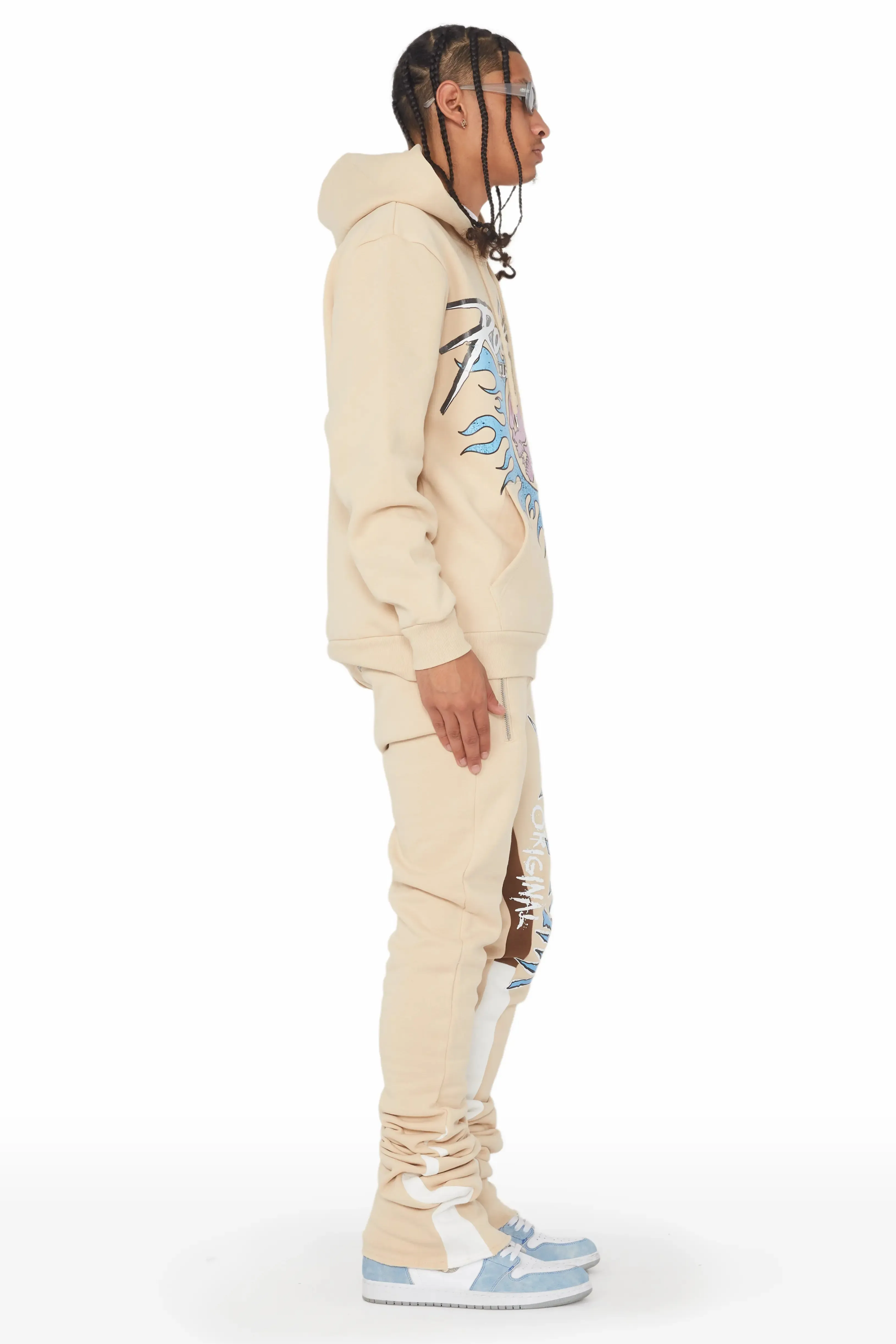 Aslan Beige Slim Fit Track Set sold by Rockstar Original product image thumbnail 3