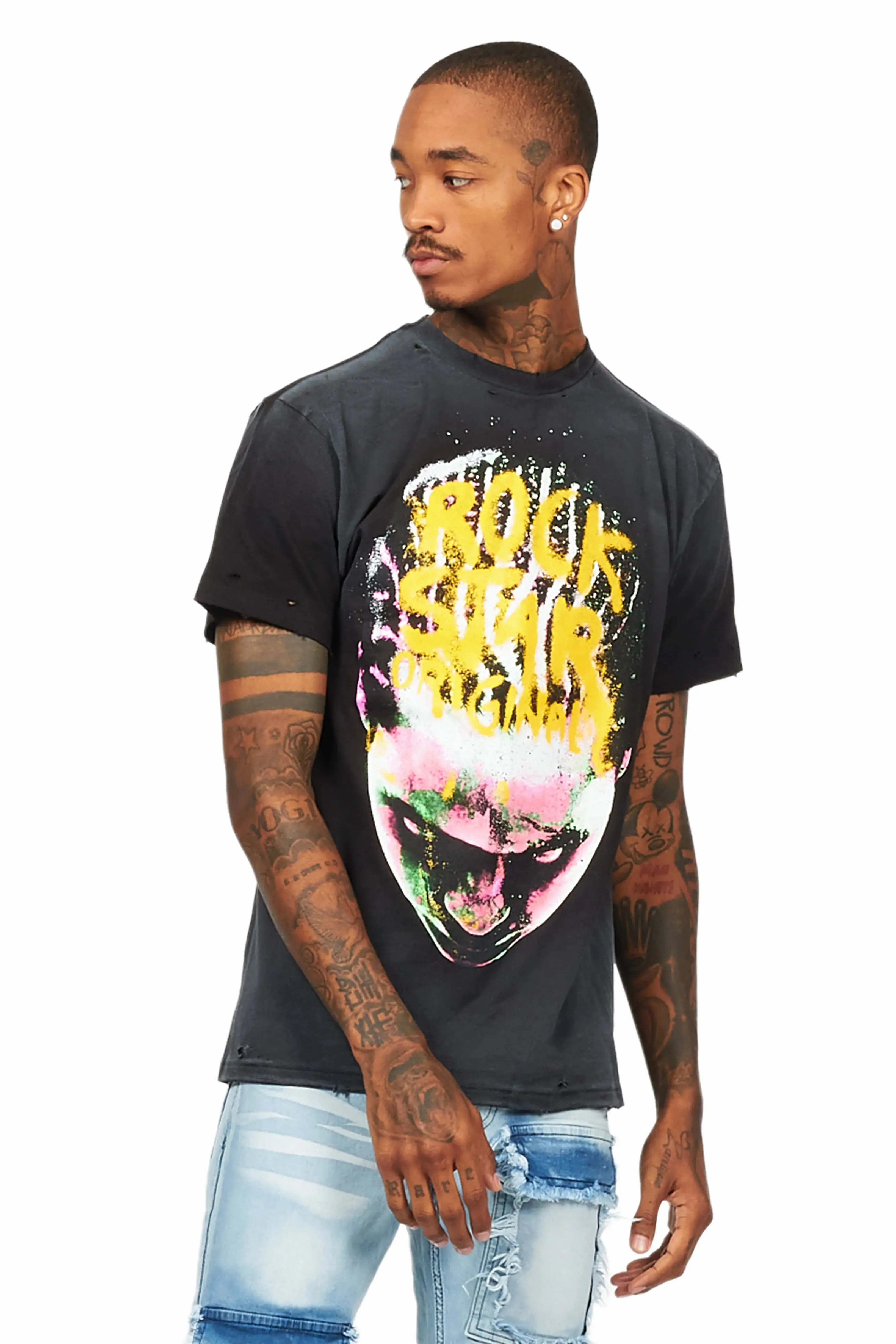 Rafe Black Graphic T-Shirt sold by Rockstar Original product image thumbnail 4