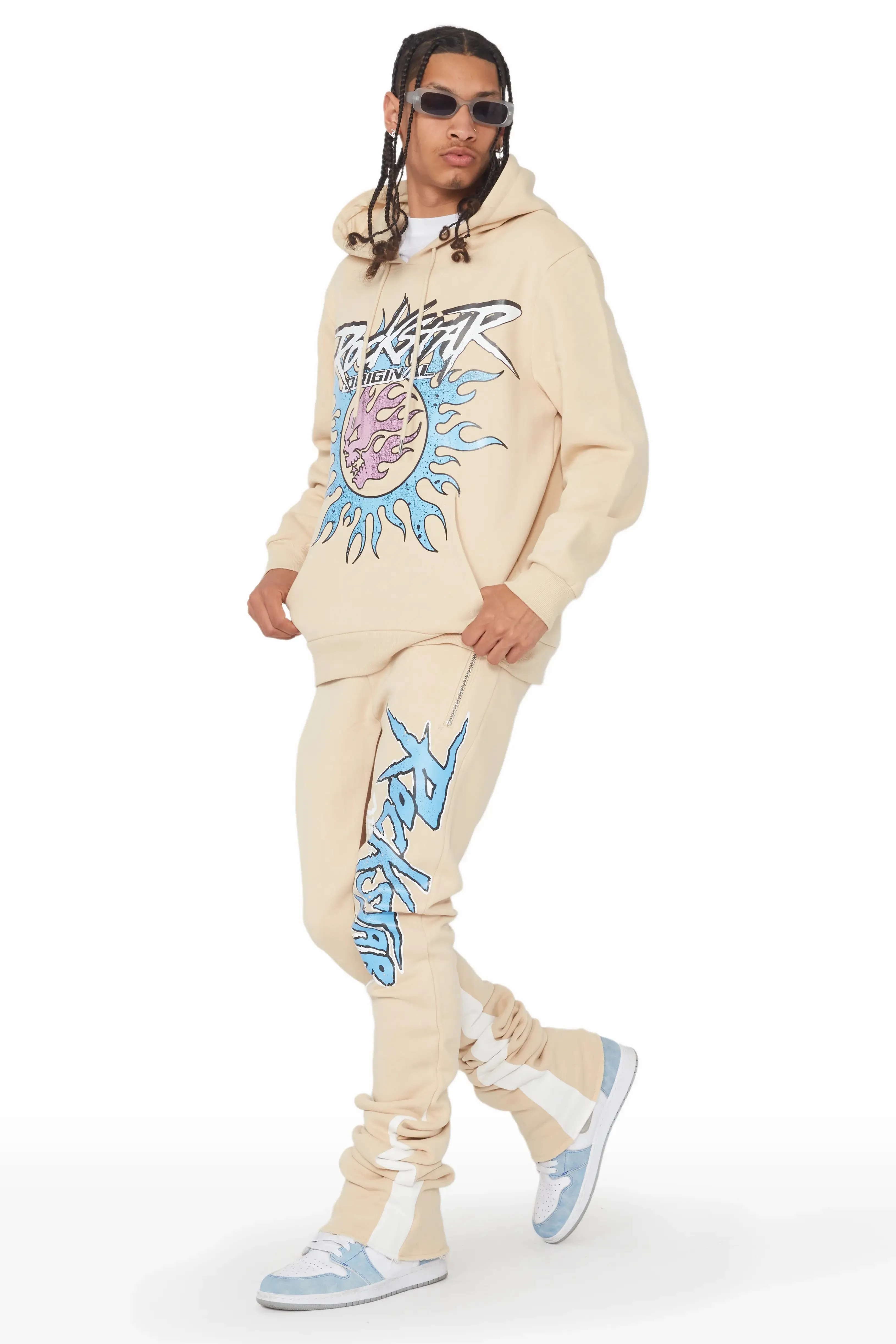 Aslan Beige Slim Fit Track Set sold by Rockstar Original product image thumbnail 2